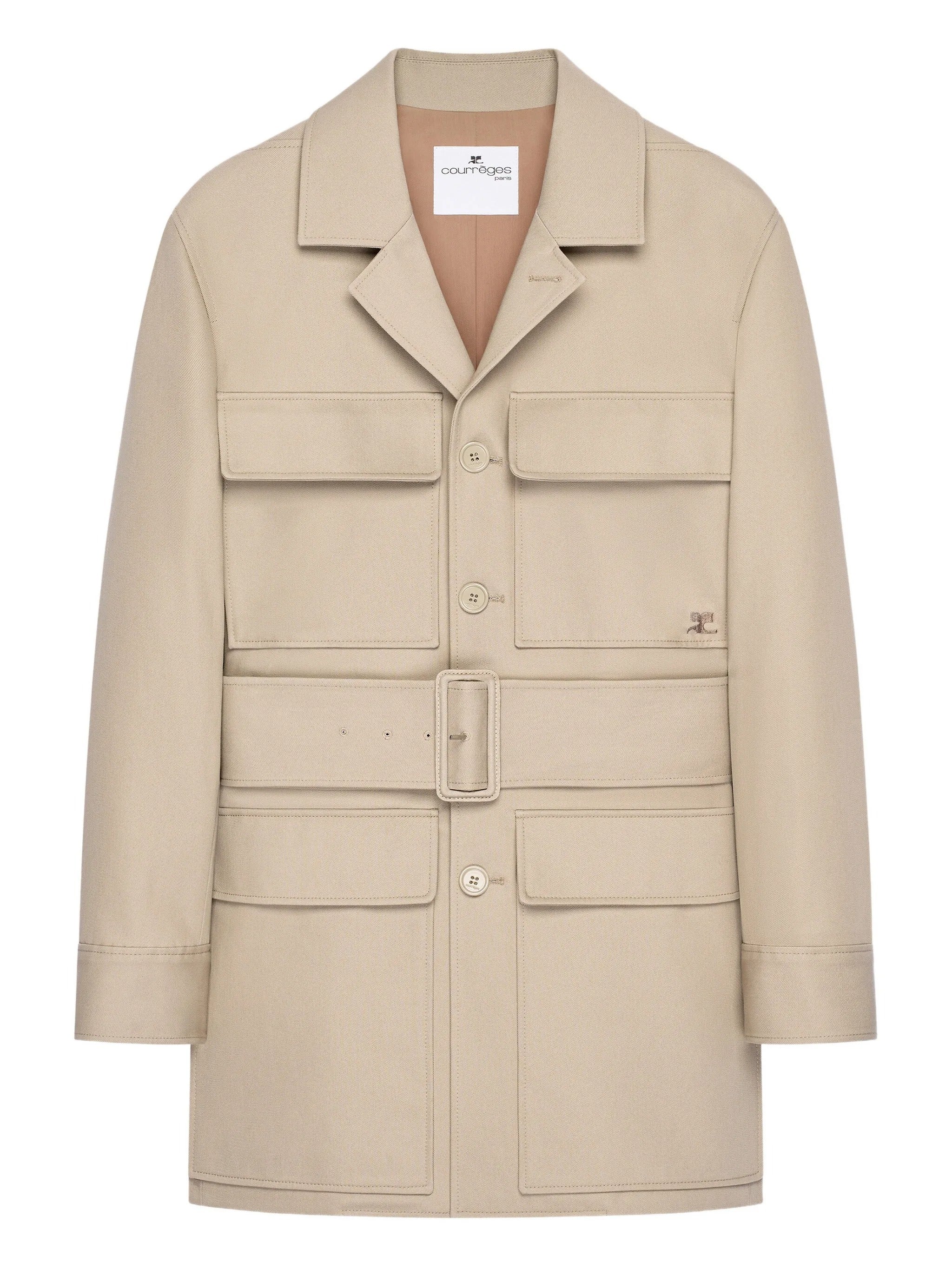Utility belted coat