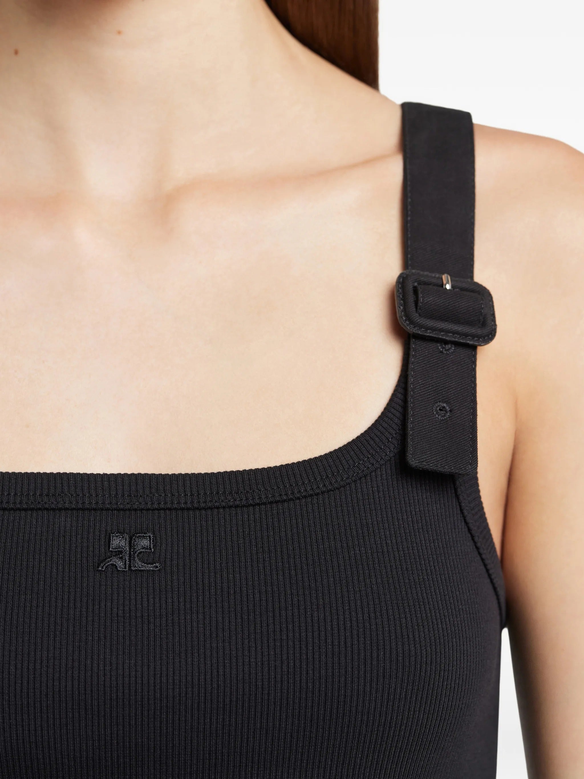 Buckle 90`s rib tank top