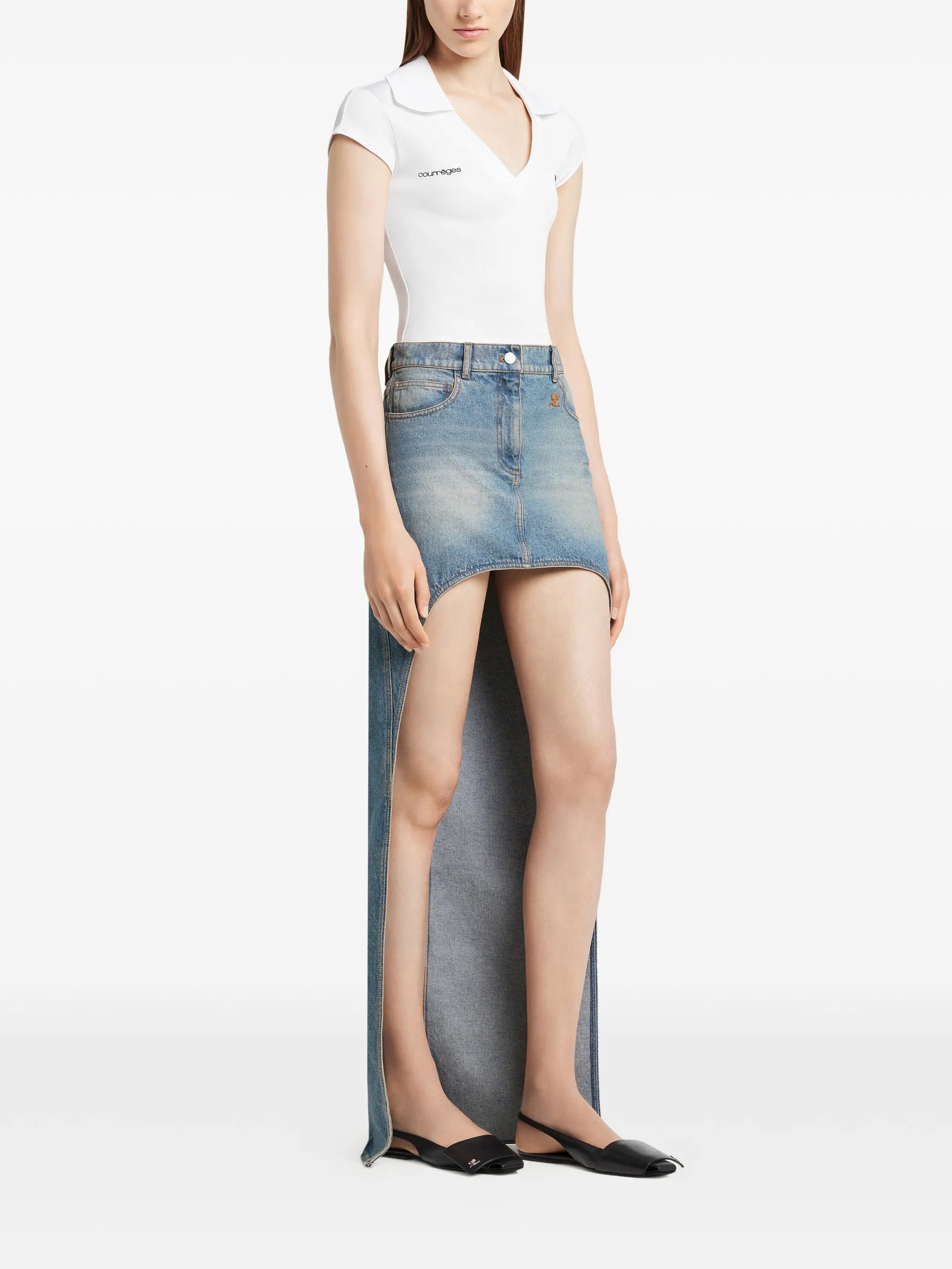 Sports cropped polo