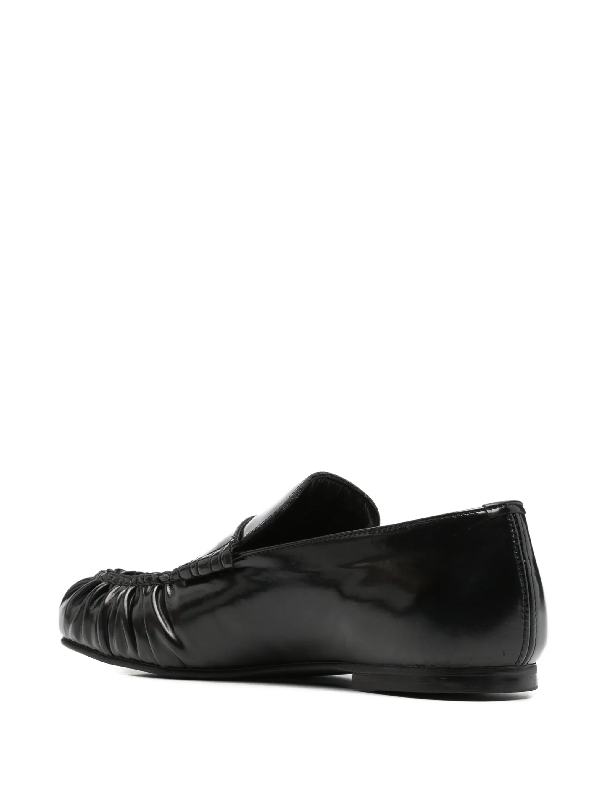 Aven black leather loafers