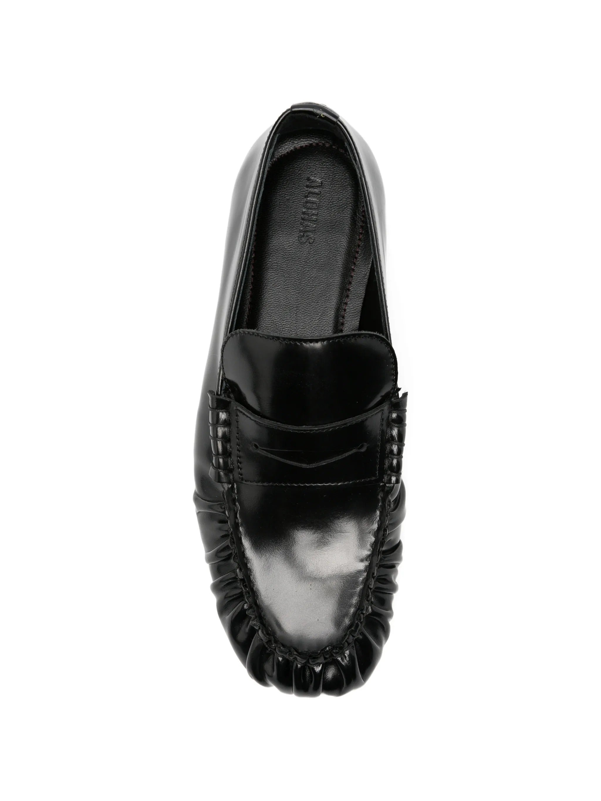 Aven black leather loafers