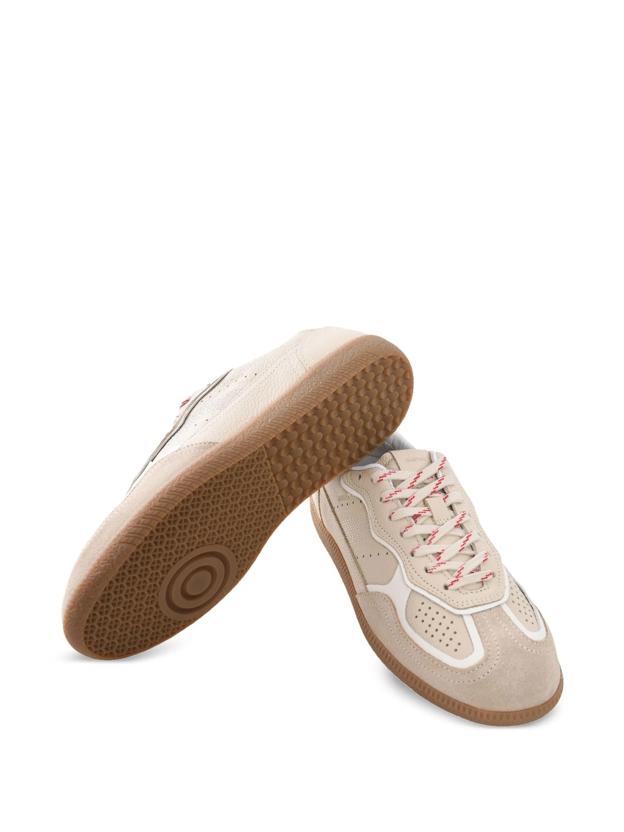 Tb.490 rife grain cream leather sneakers
