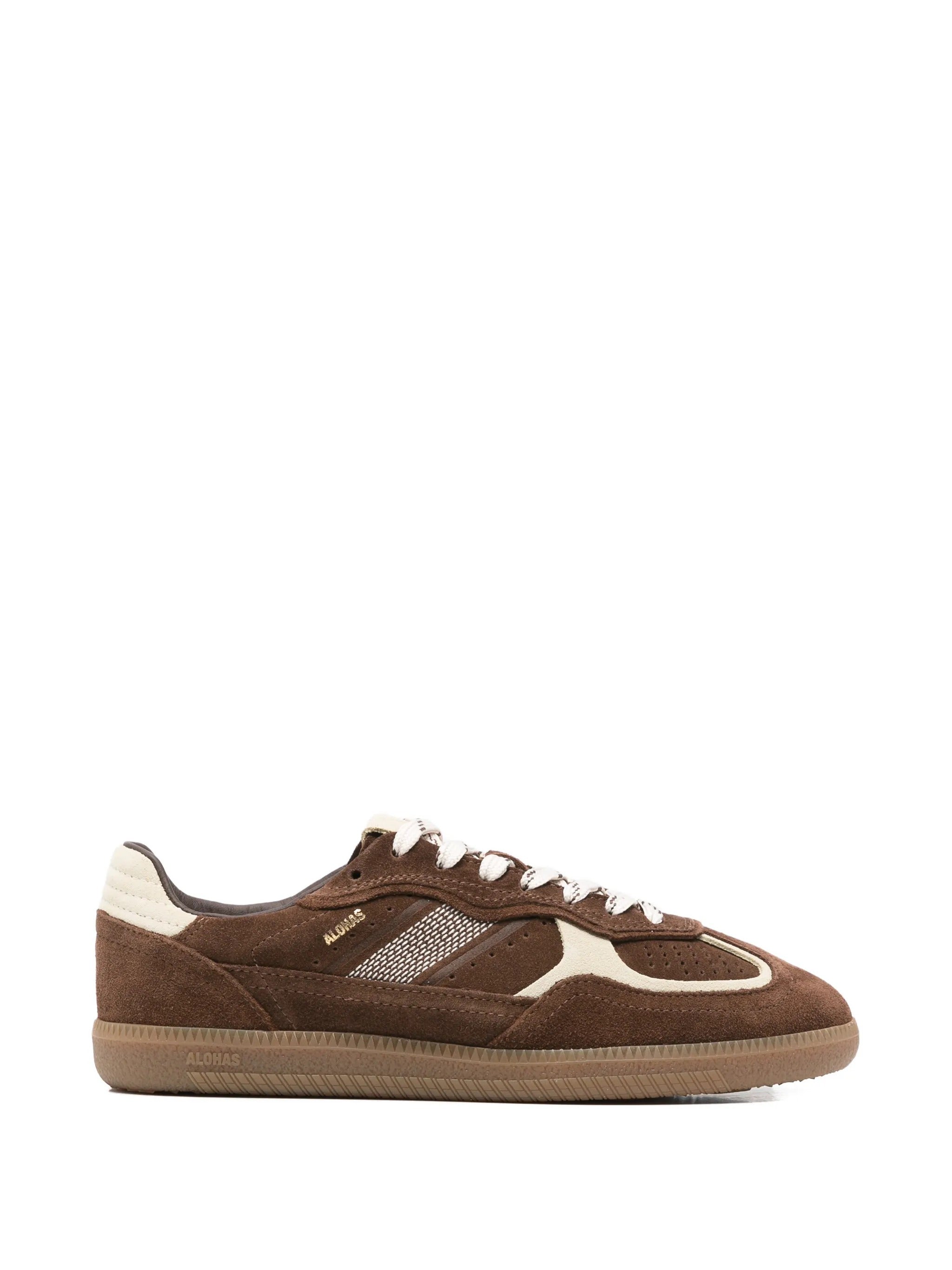 Tb.490 rife cocoa & off white leather sneakers