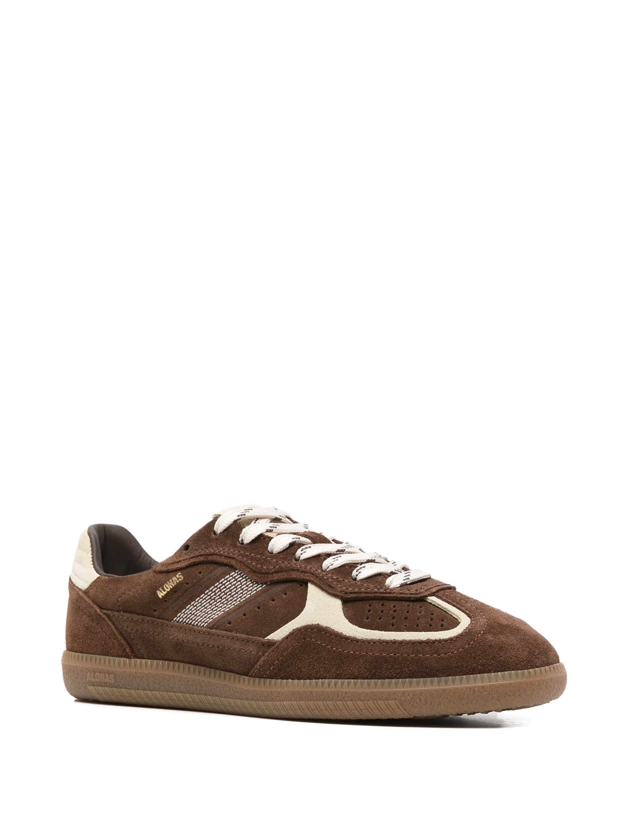 Tb.490 rife cocoa & off white leather sneakers