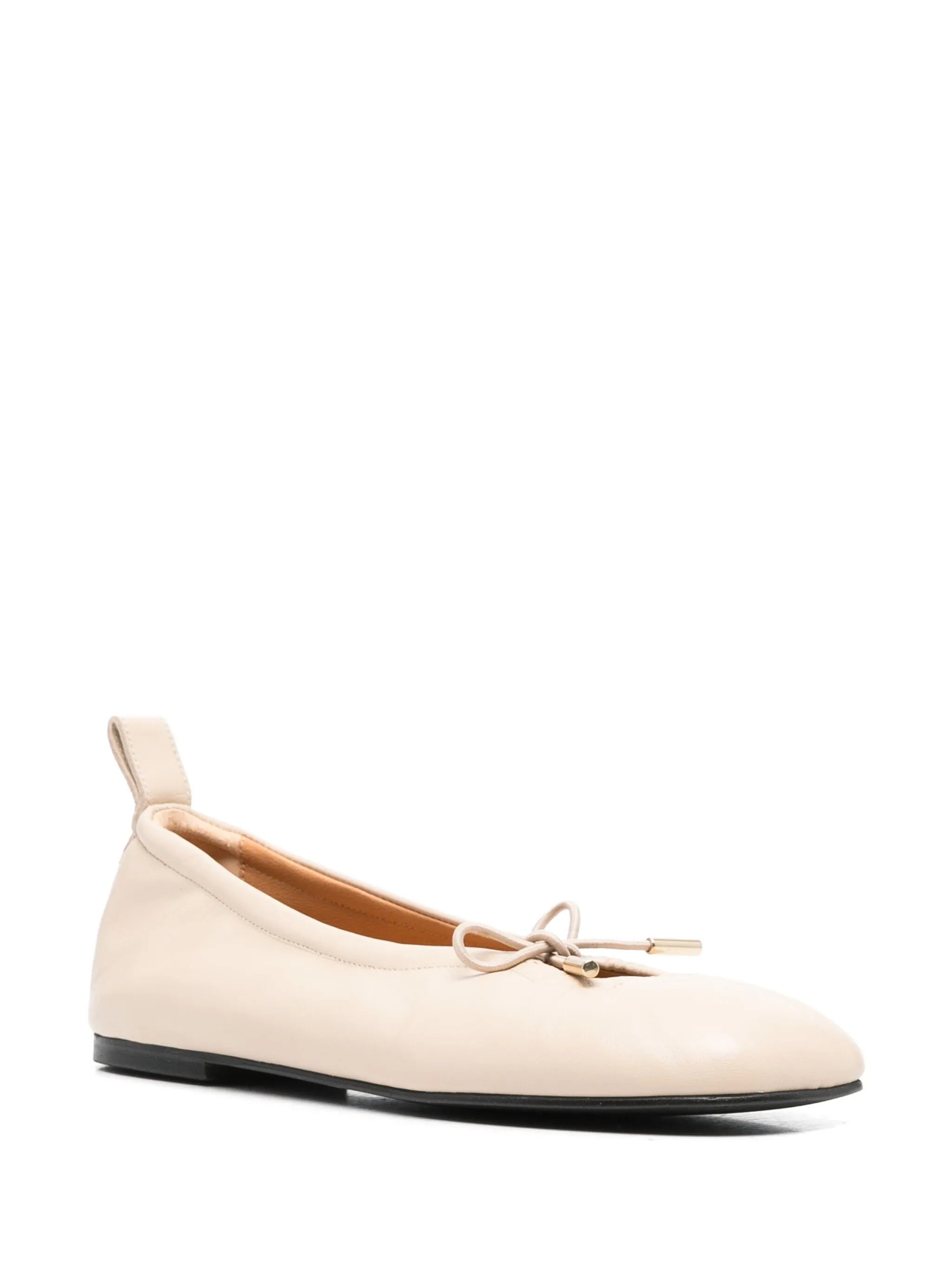 Rosalind cream leather ballet flats