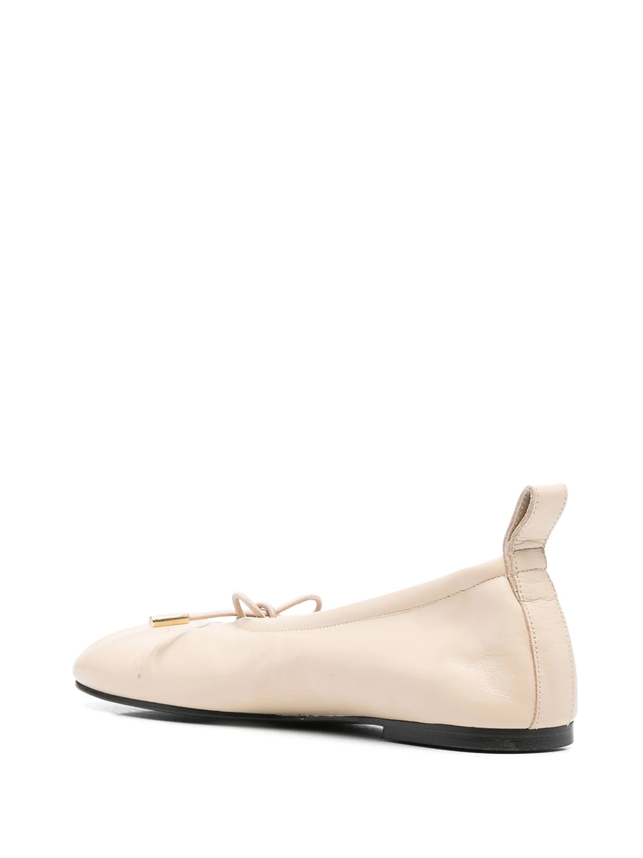 Rosalind cream leather ballet flats