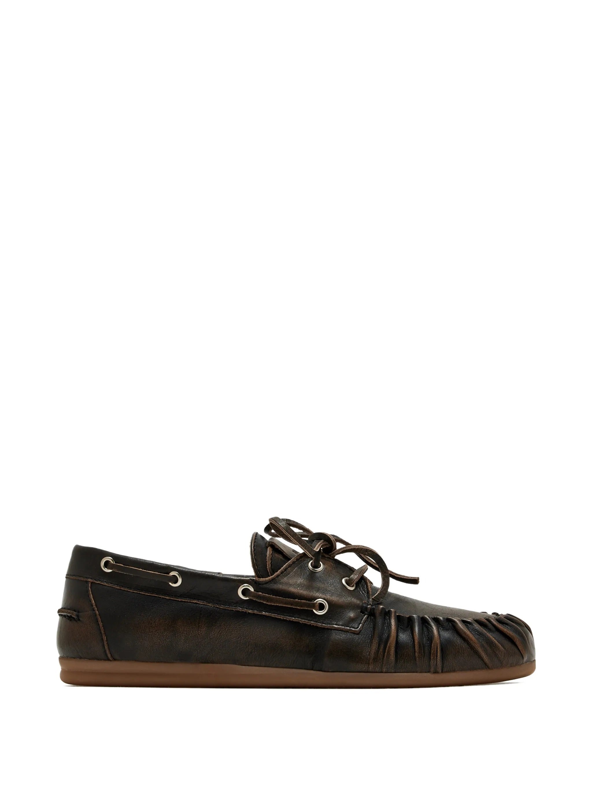 Rowan brushed brown leather loafers