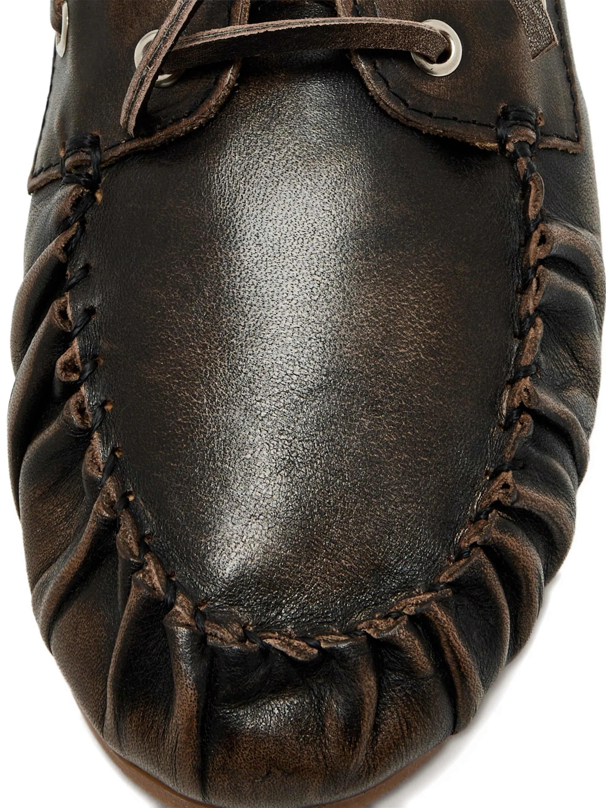 Rowan brushed brown leather loafers