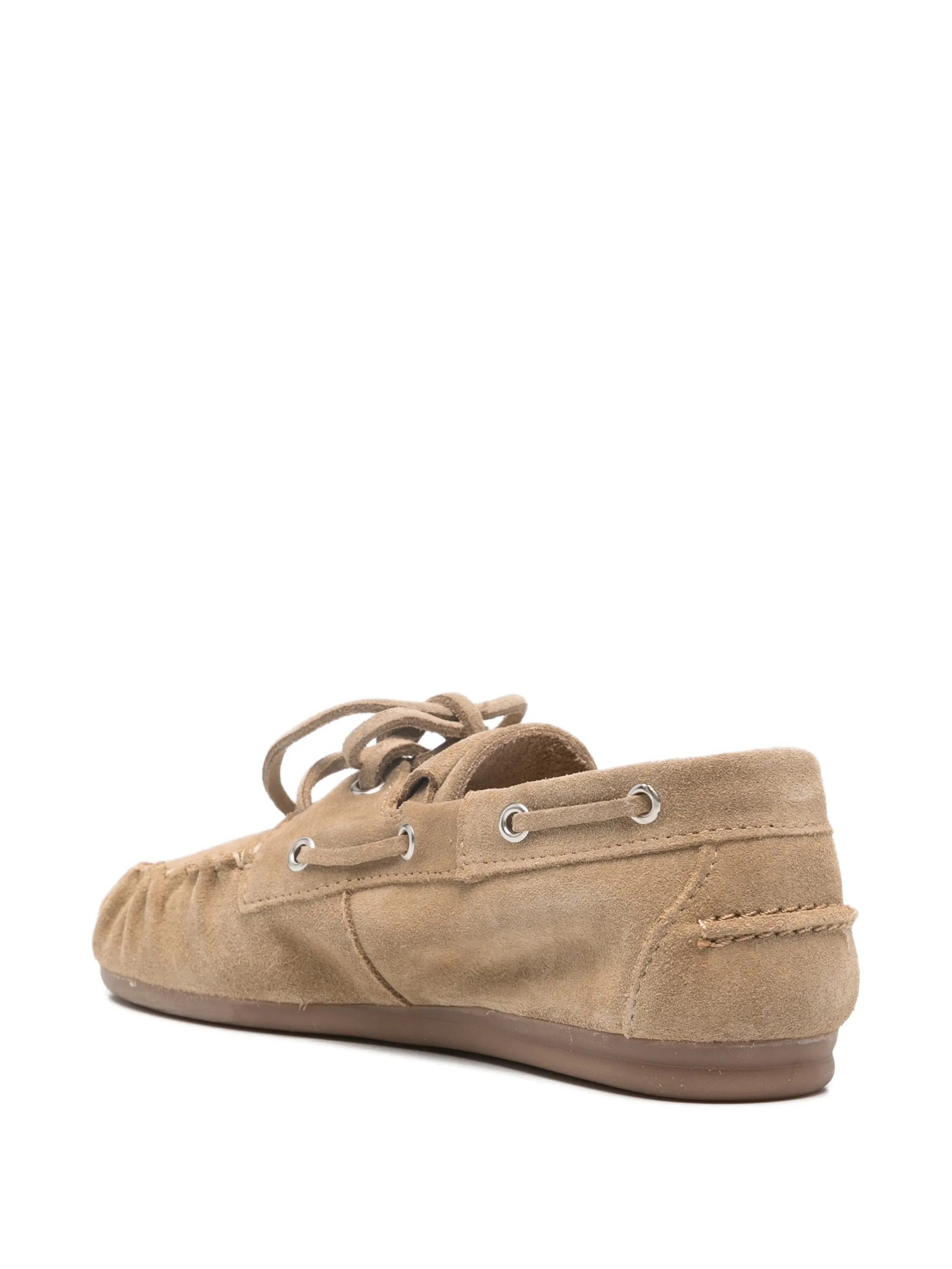 Rowan suede beige leather loafers
