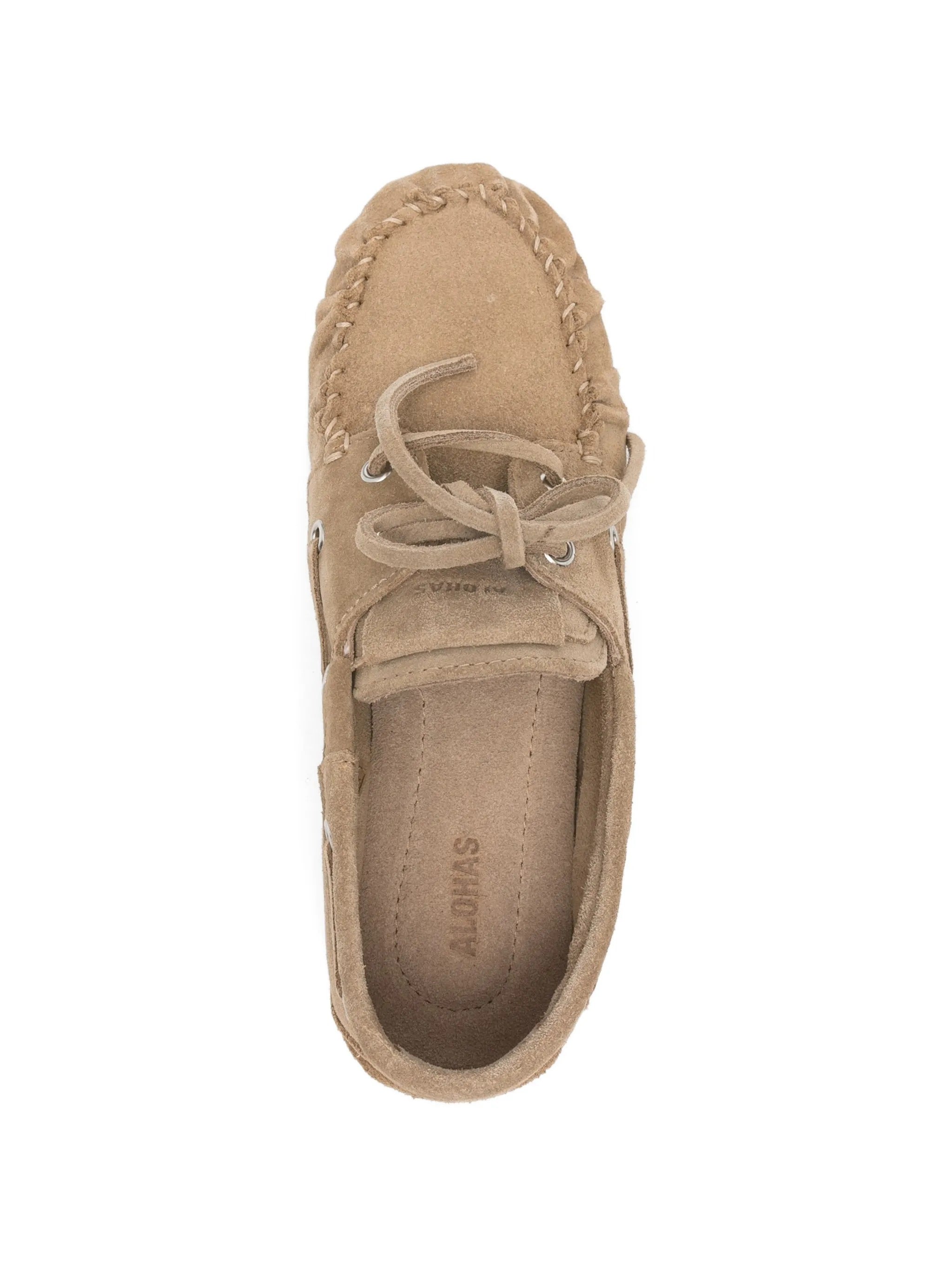 Rowan suede beige leather loafers