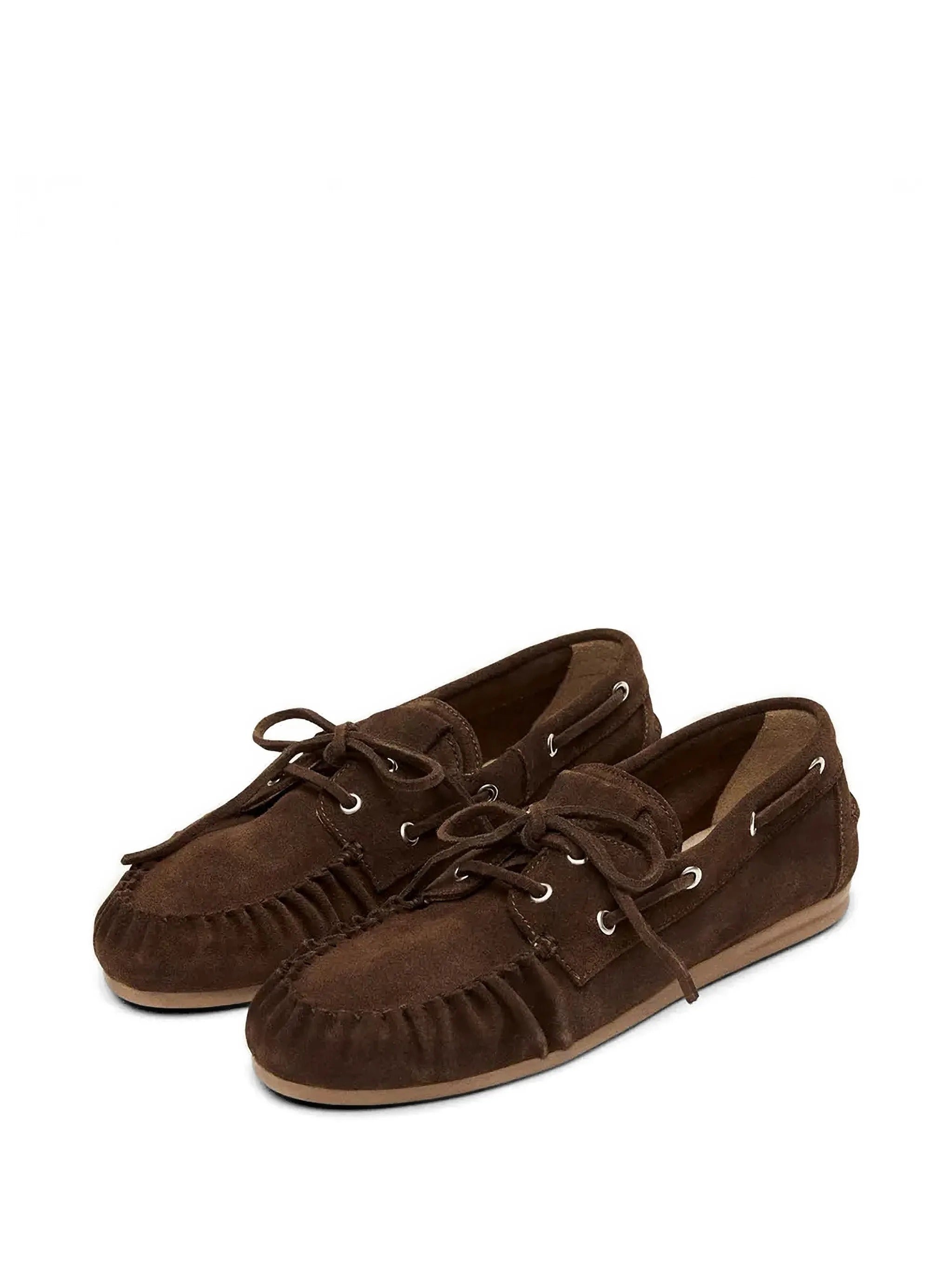 Rowan suede brown leather loafers