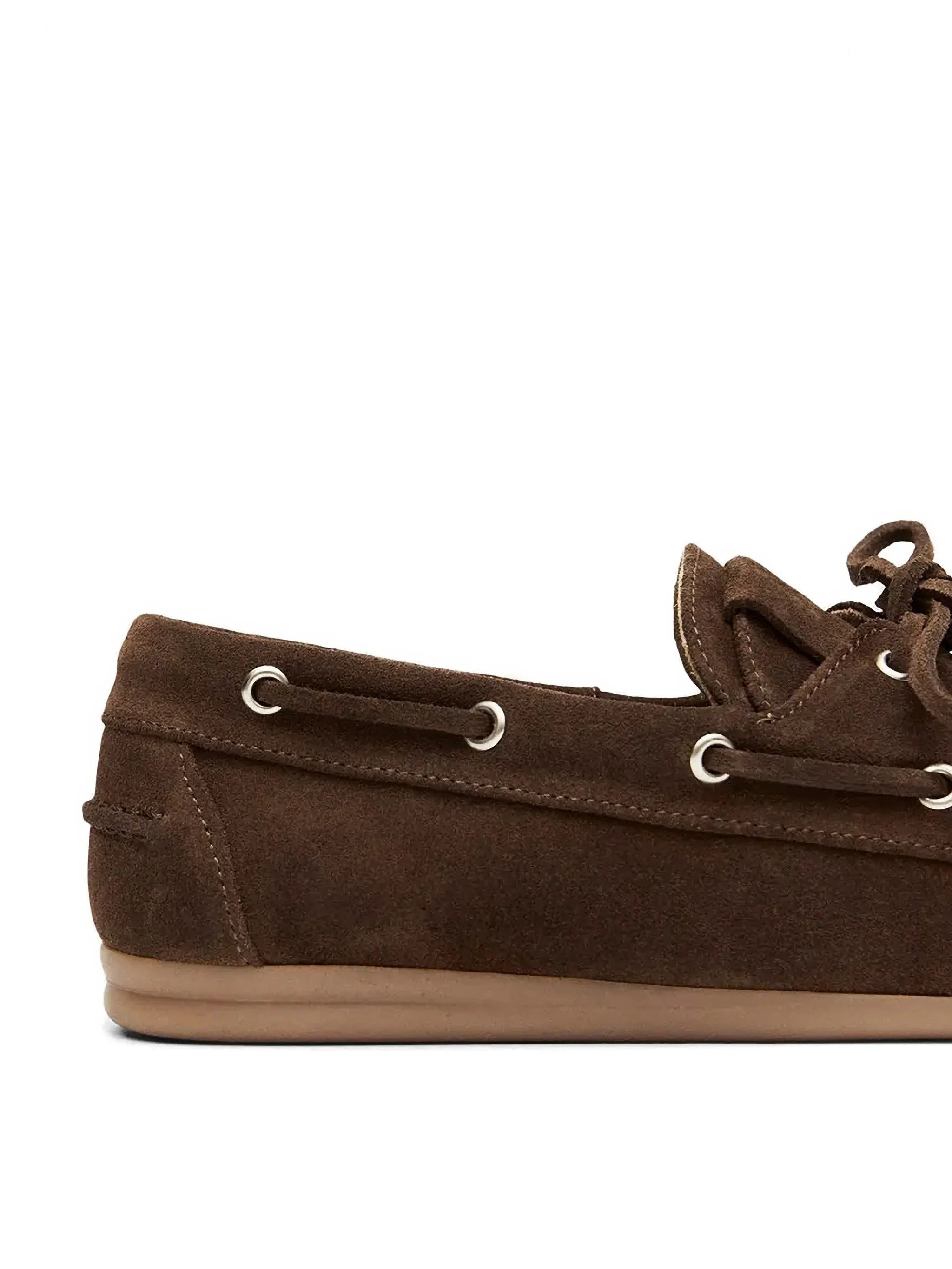 Rowan suede brown leather loafers