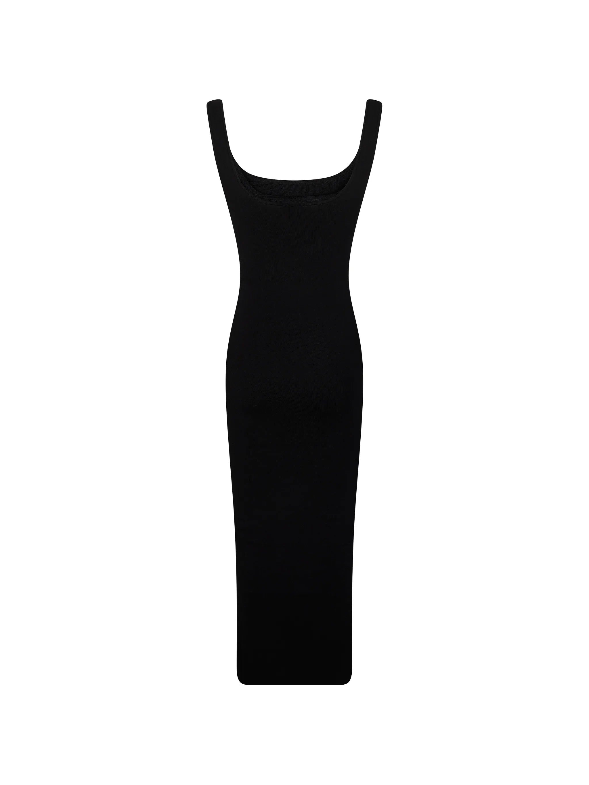 Square neck knit midi
