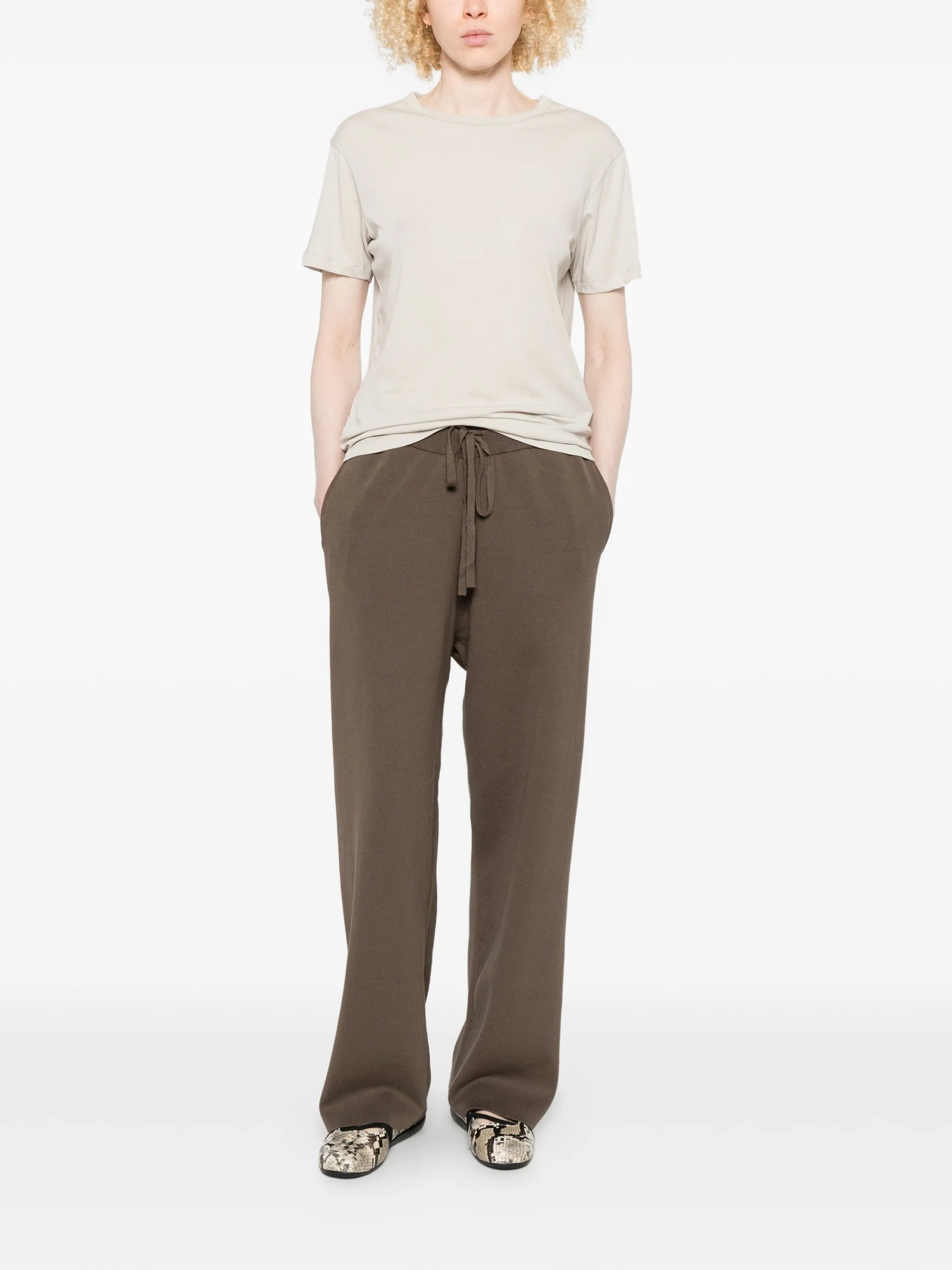 Straight leg knit pant