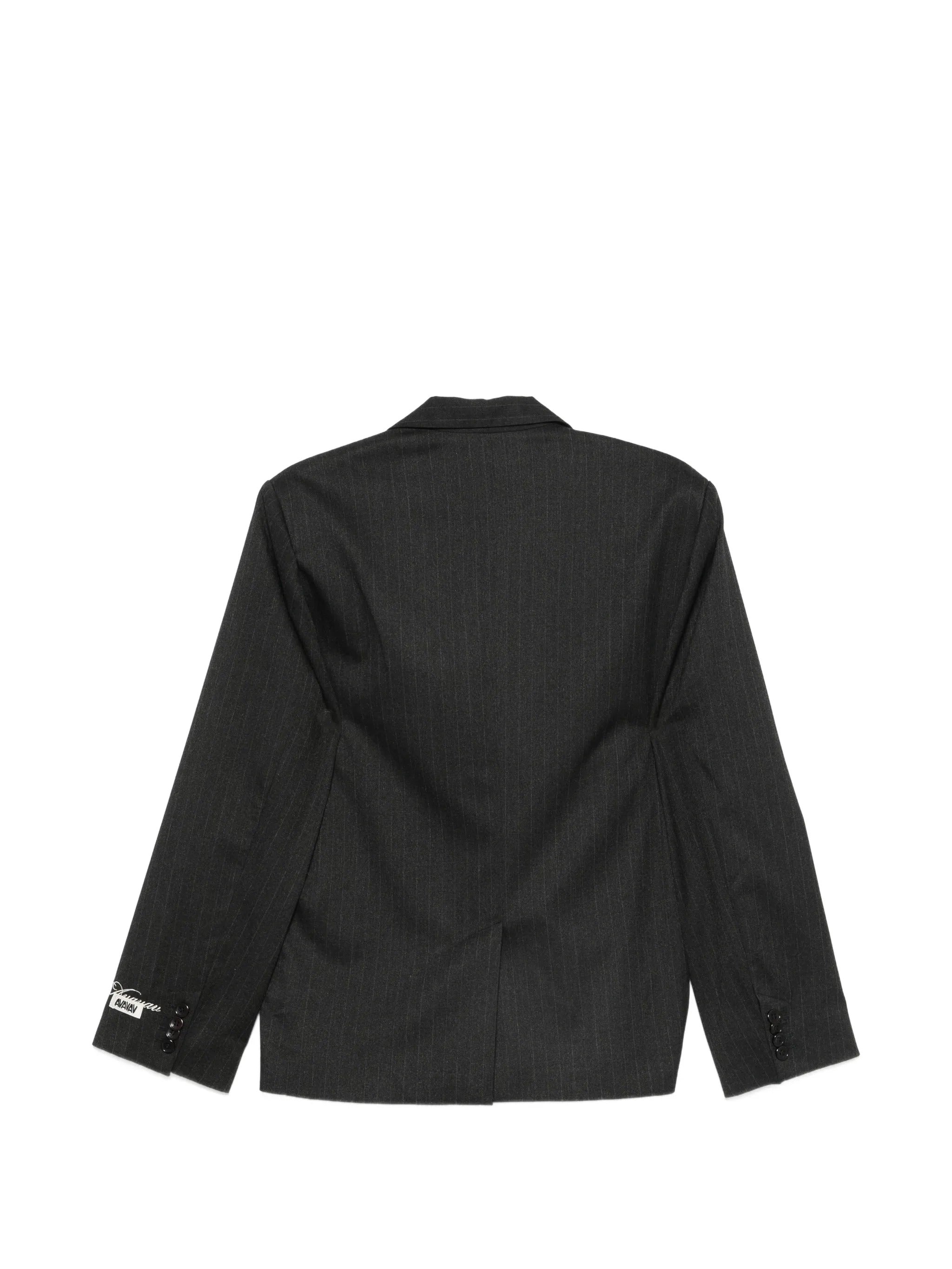 Bonnie pleated blazer pinstripe