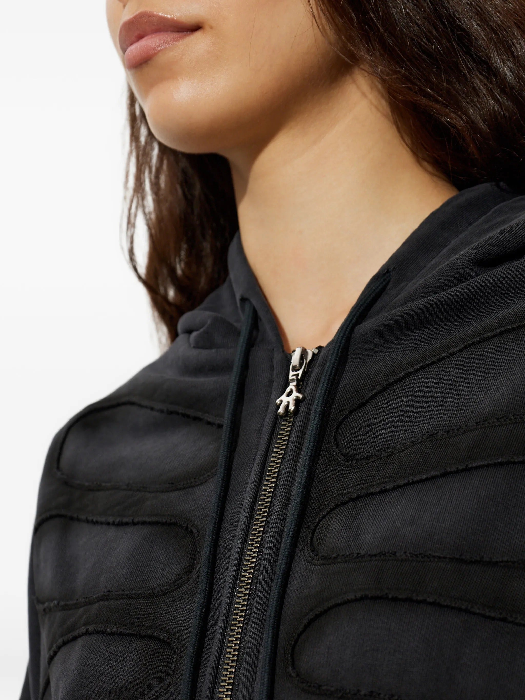 Tim os shoulderless hoodie "fake" cut application