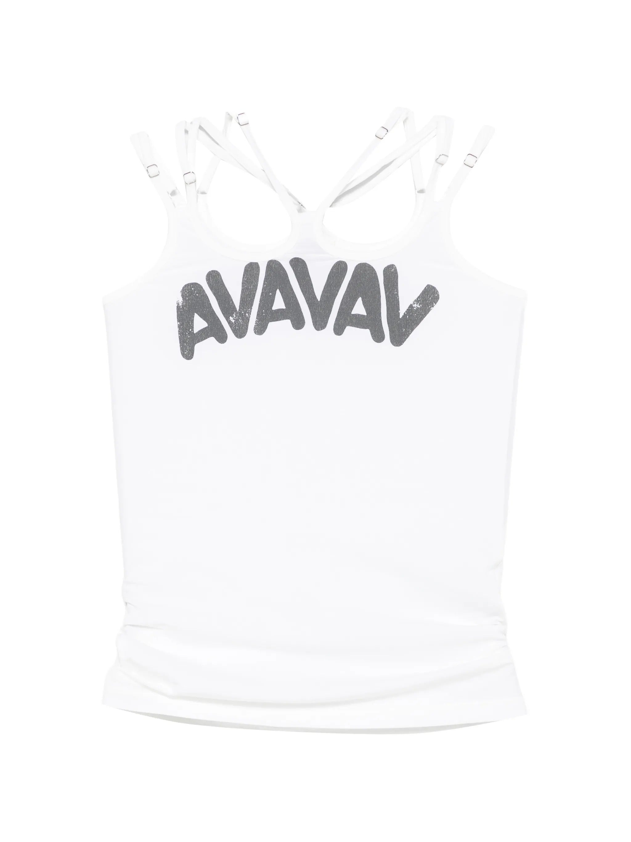 Tova multi strap top printed av-logo