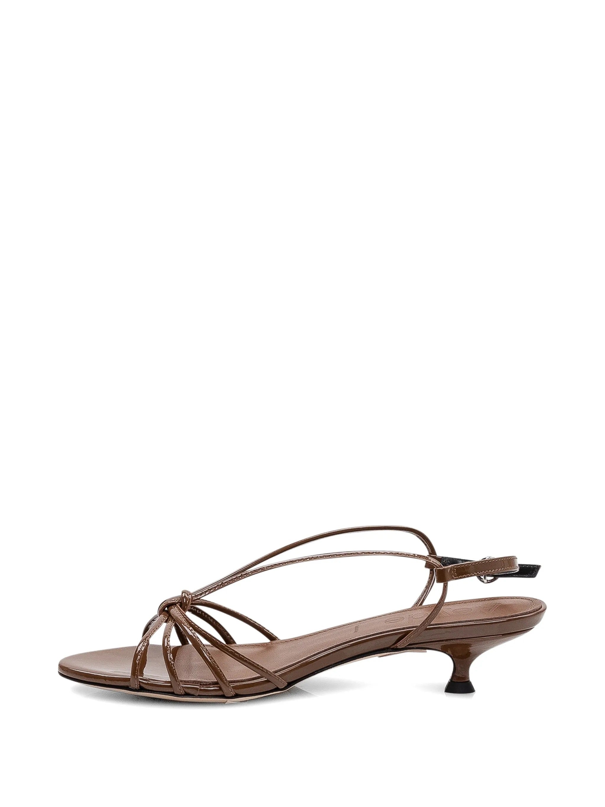 Amara patent calf leather tobacco