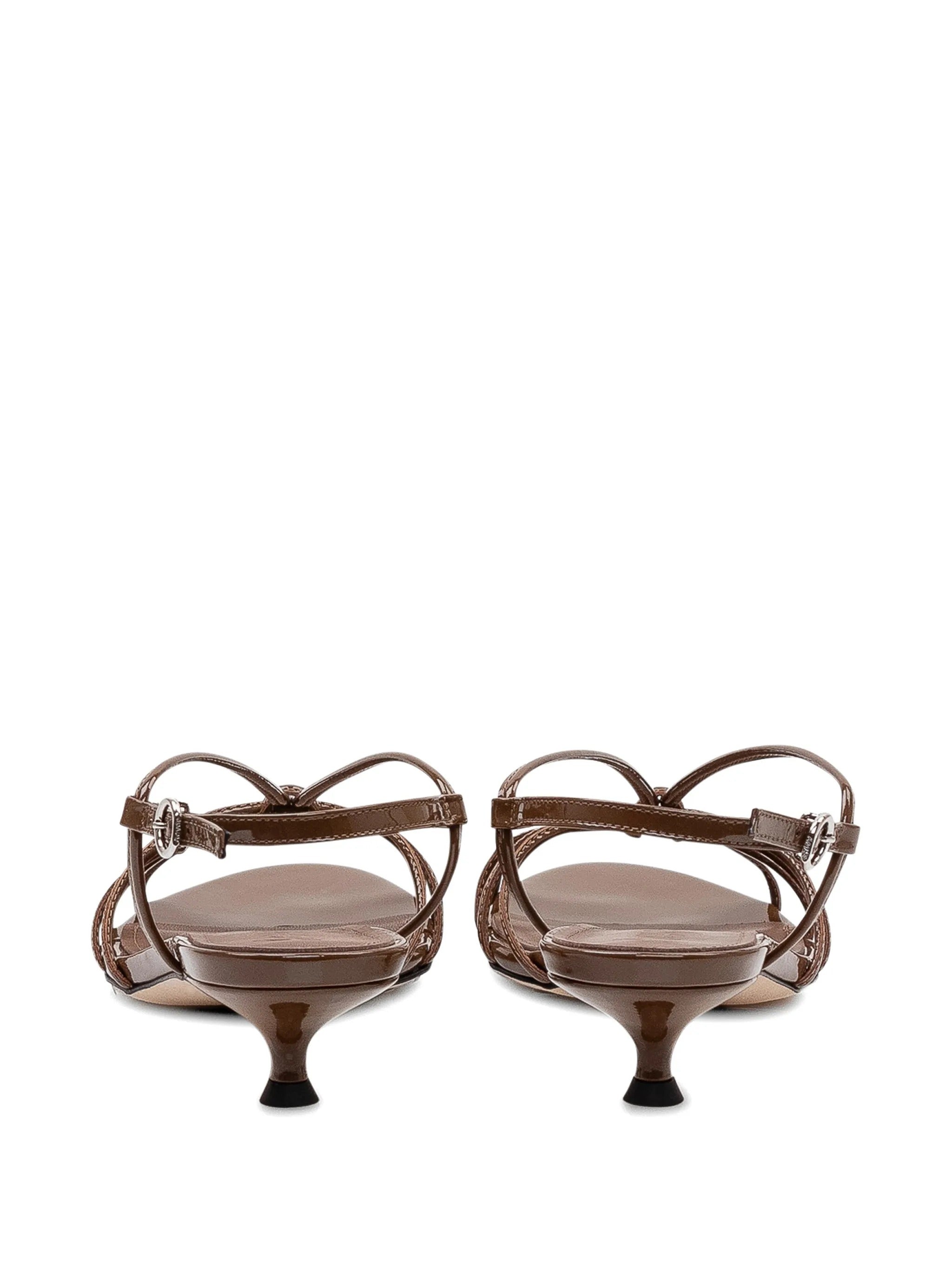 Amara patent calf leather tobacco