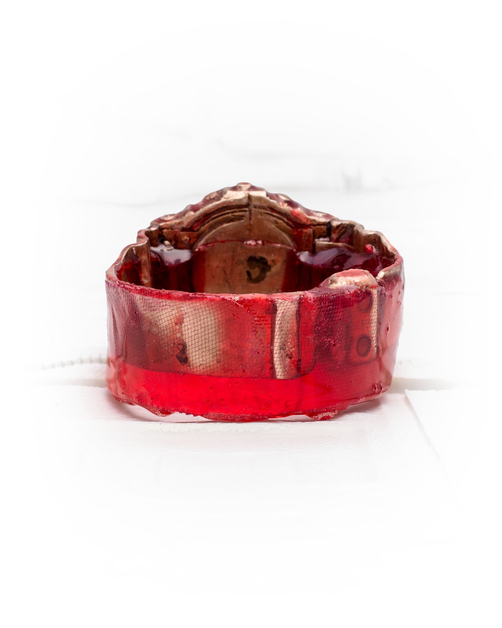 Ruby bronze watch bracelet