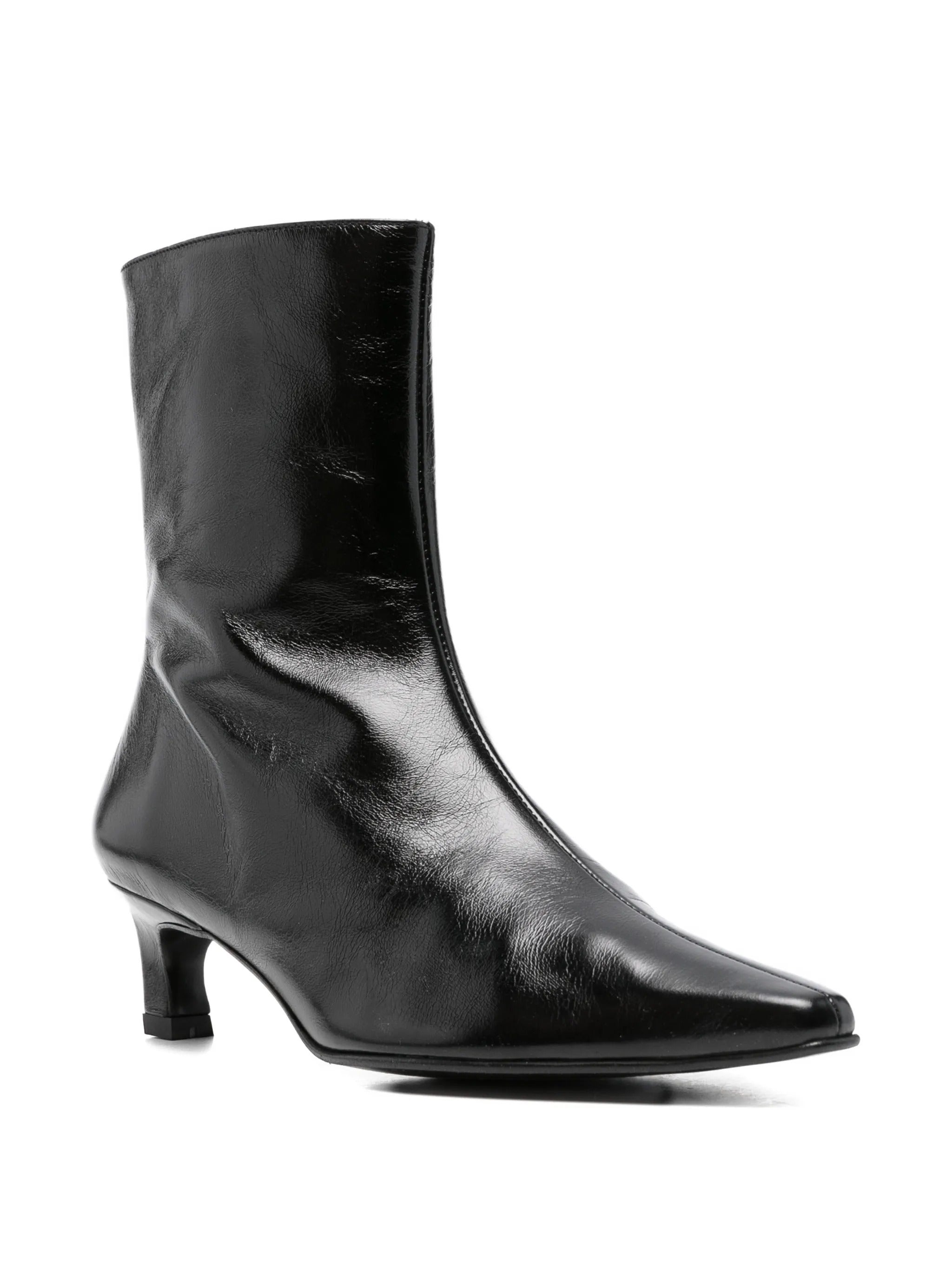 Ambar rift black leather ankle boots