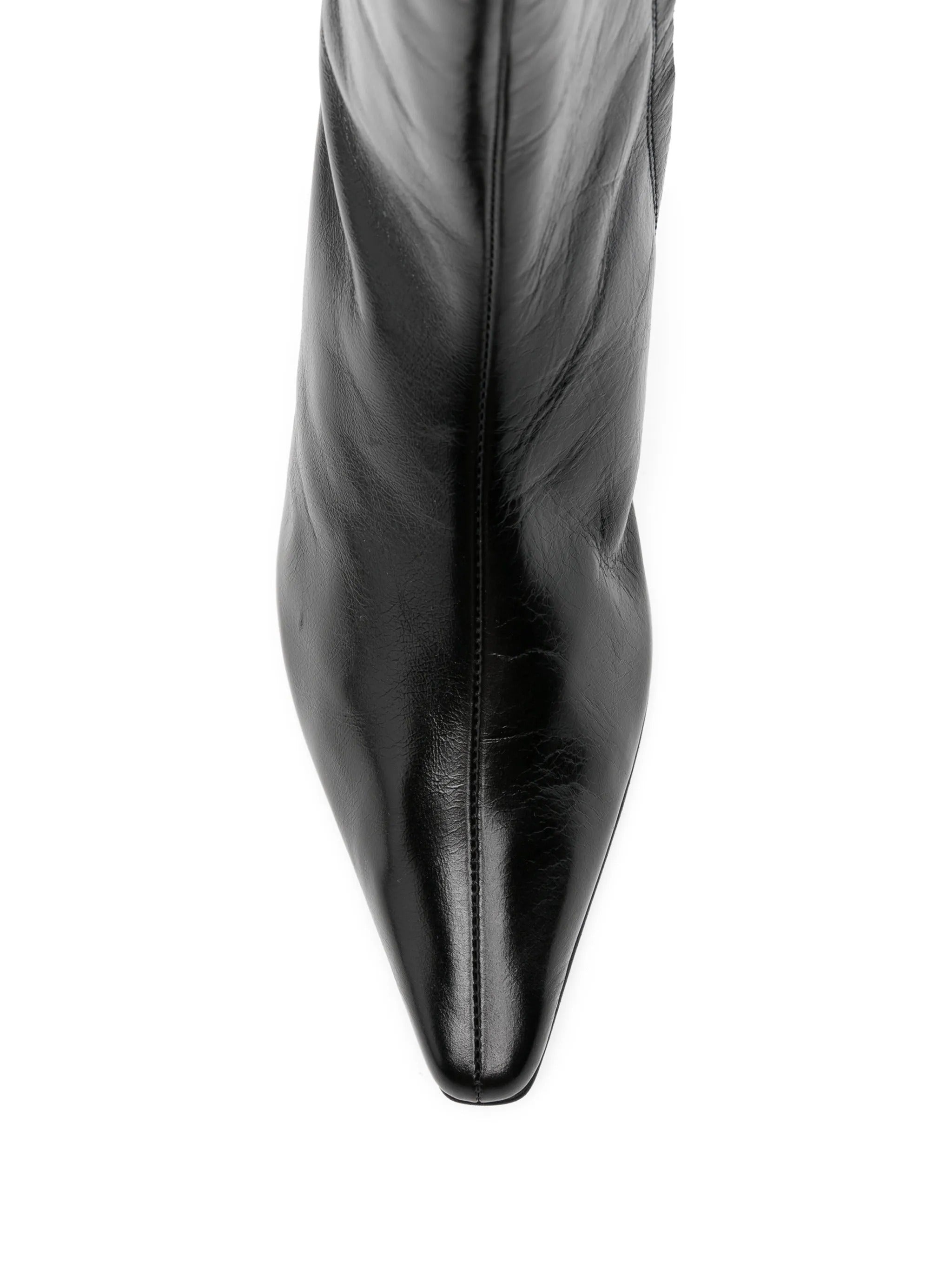 Ambar rift black leather ankle boots