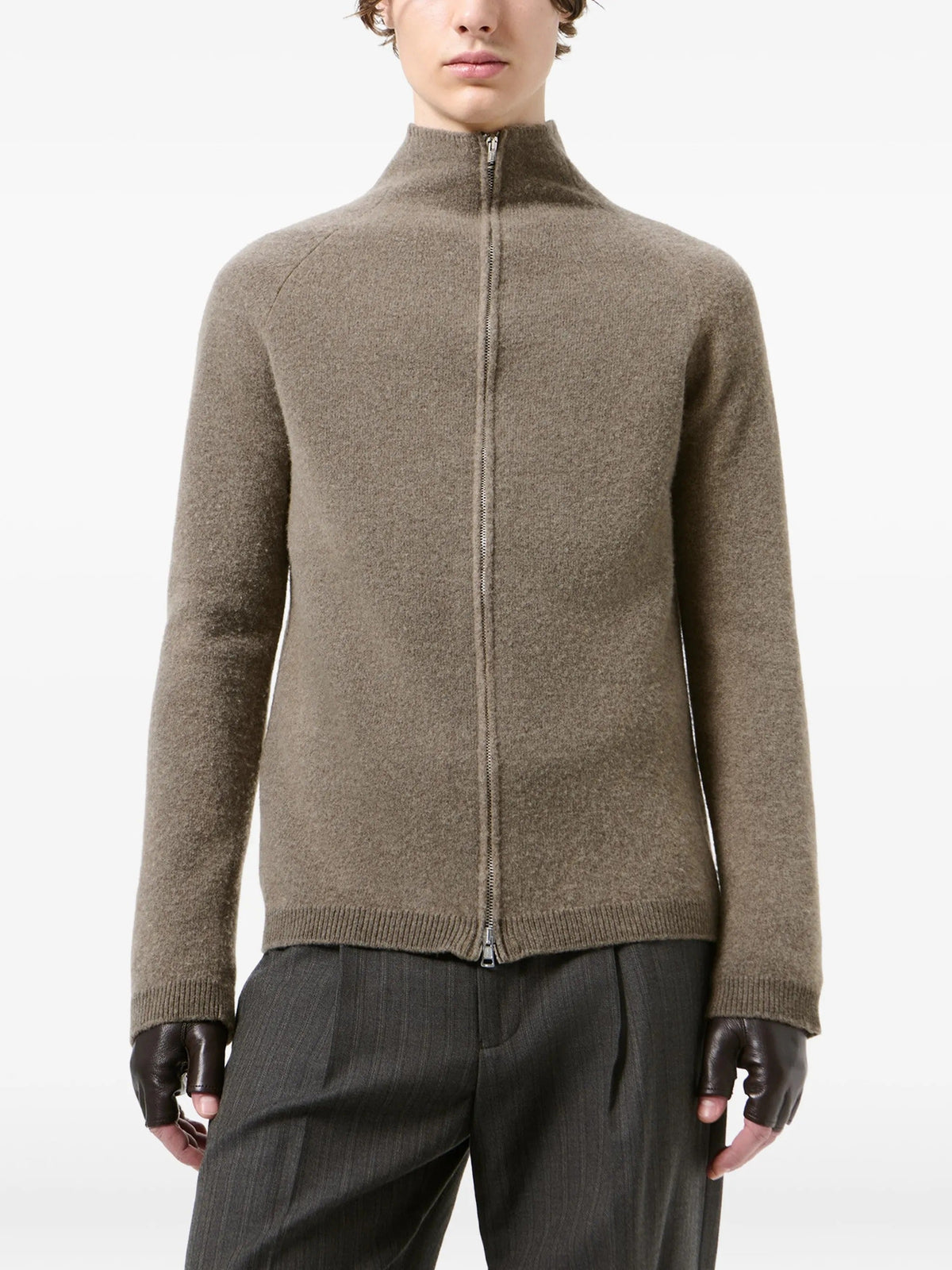 Line zip cardigan