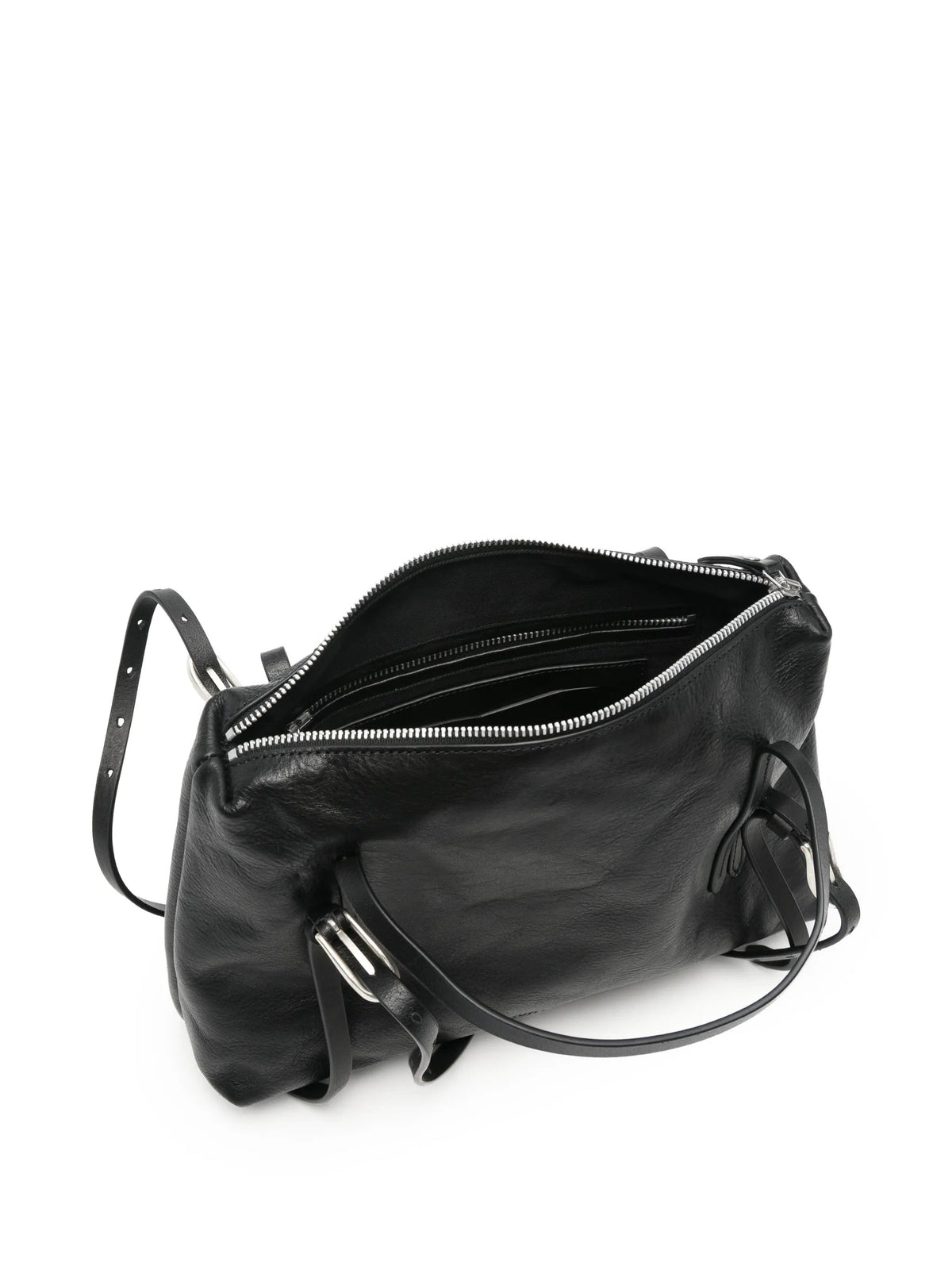 Lever shoulder bag