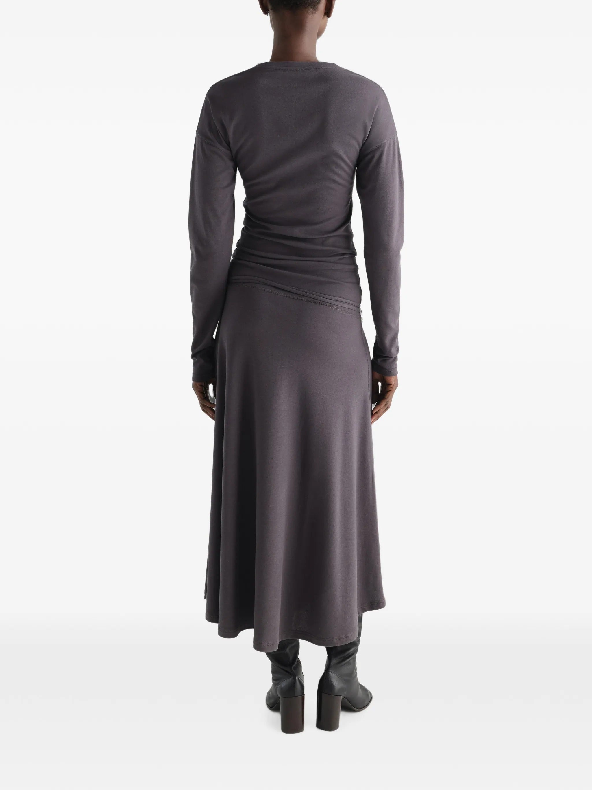 Long sleeve fluid dress