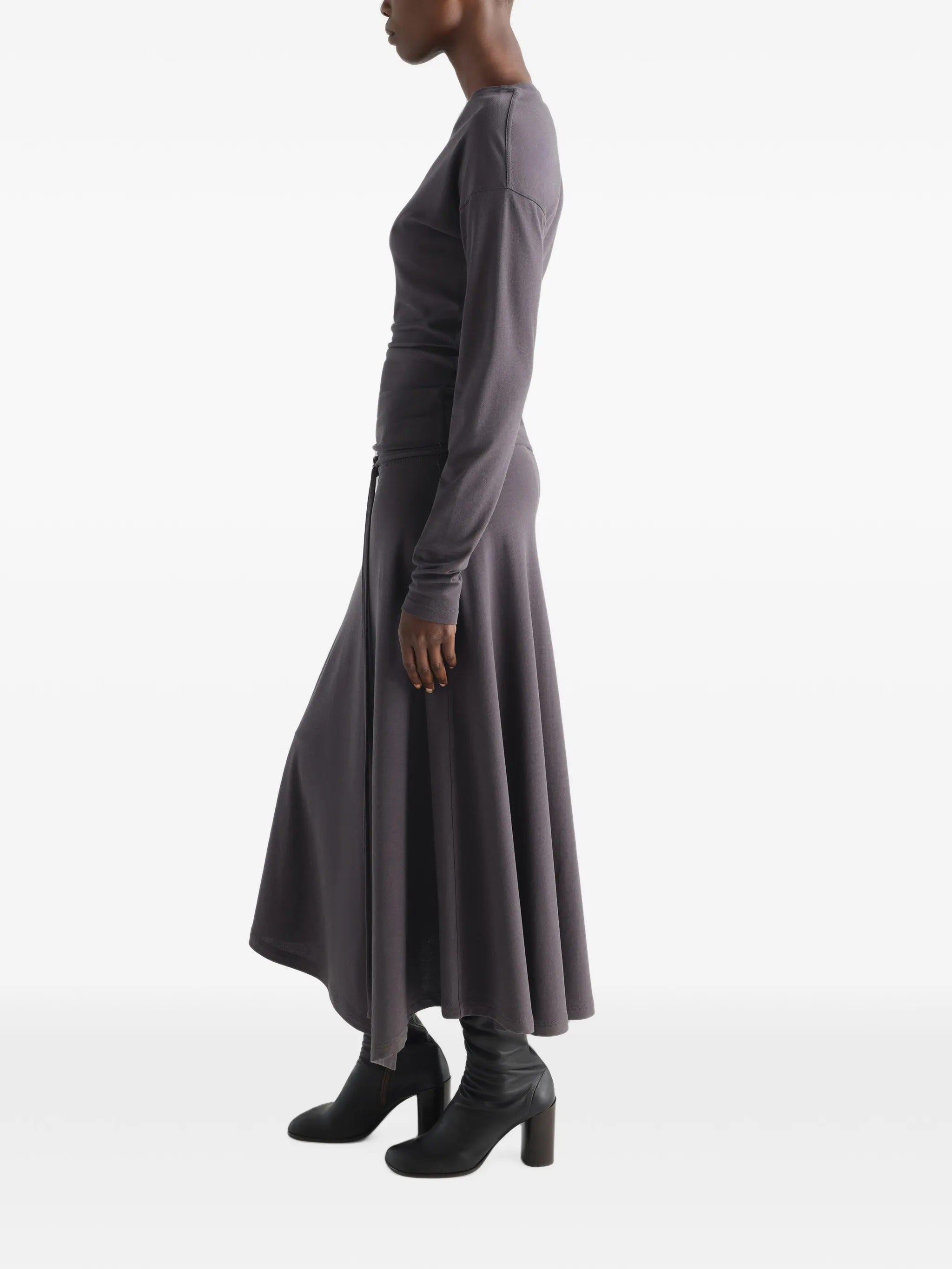 Long sleeve fluid dress