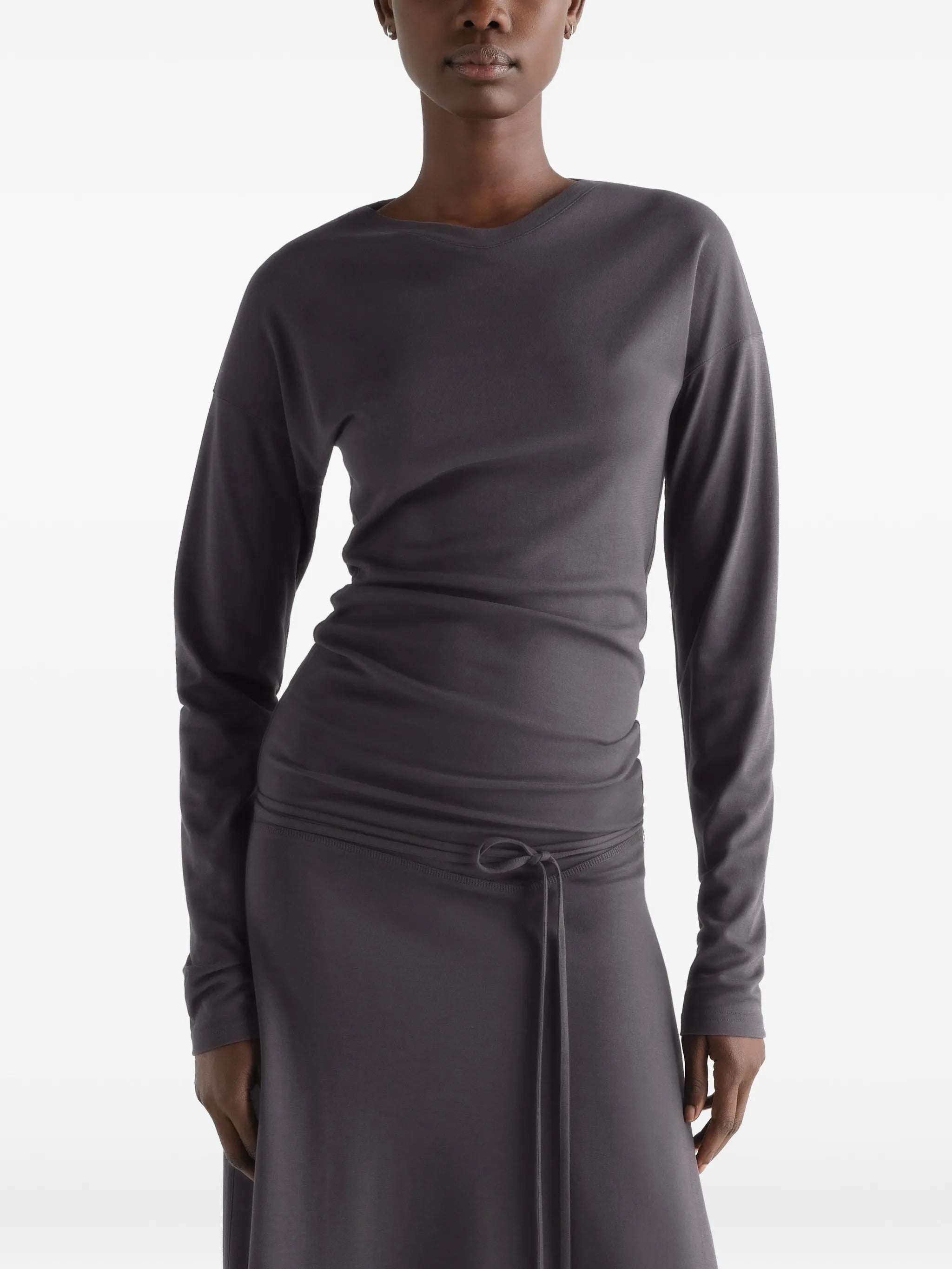 Long sleeve fluid dress
