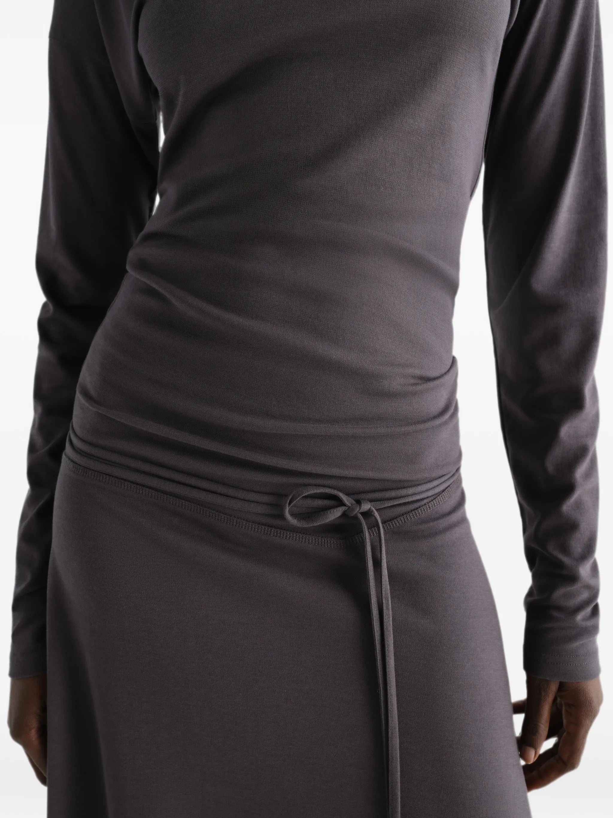 Long sleeve fluid dress