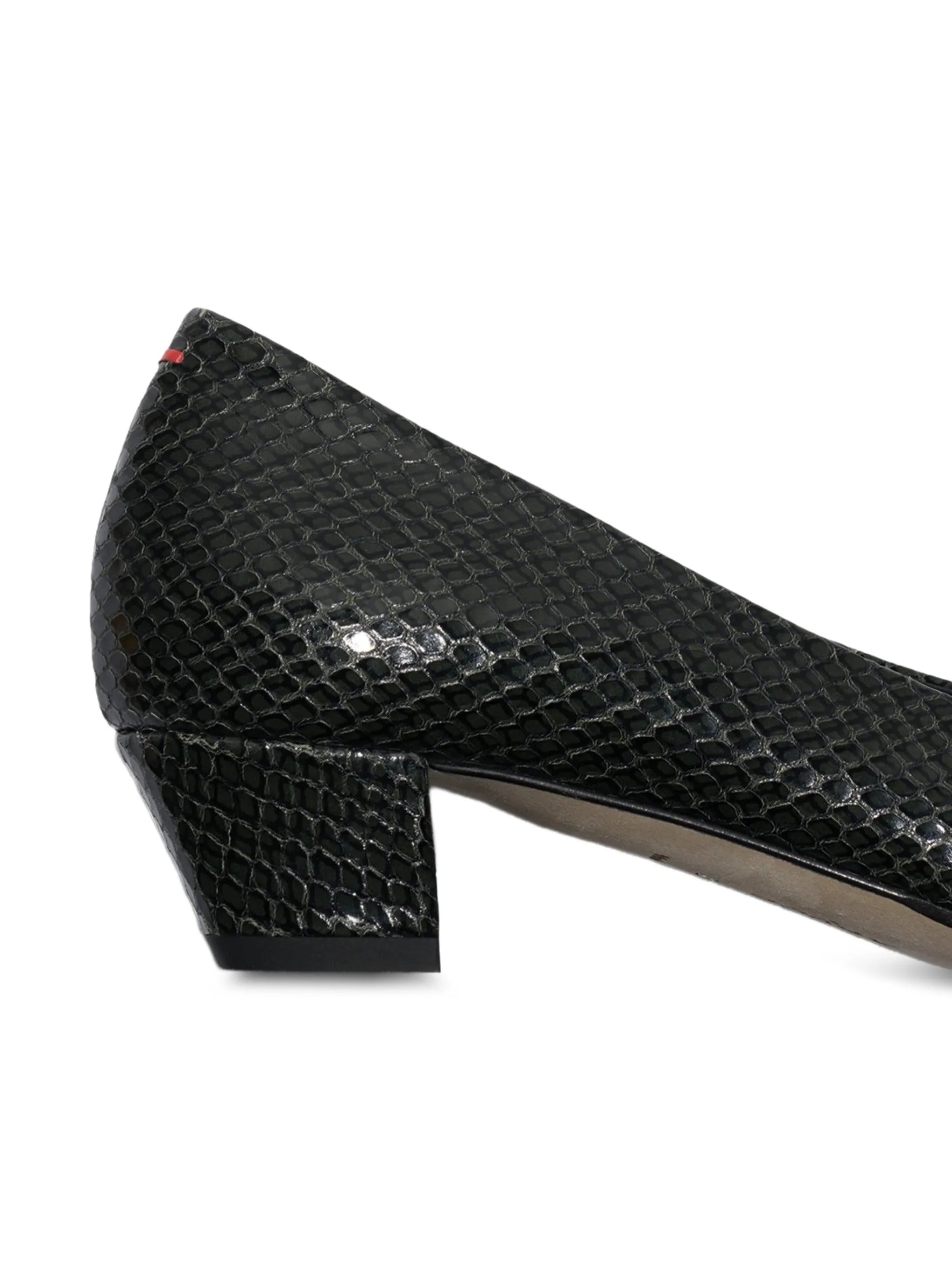 Helia mini snake print calf leather moss