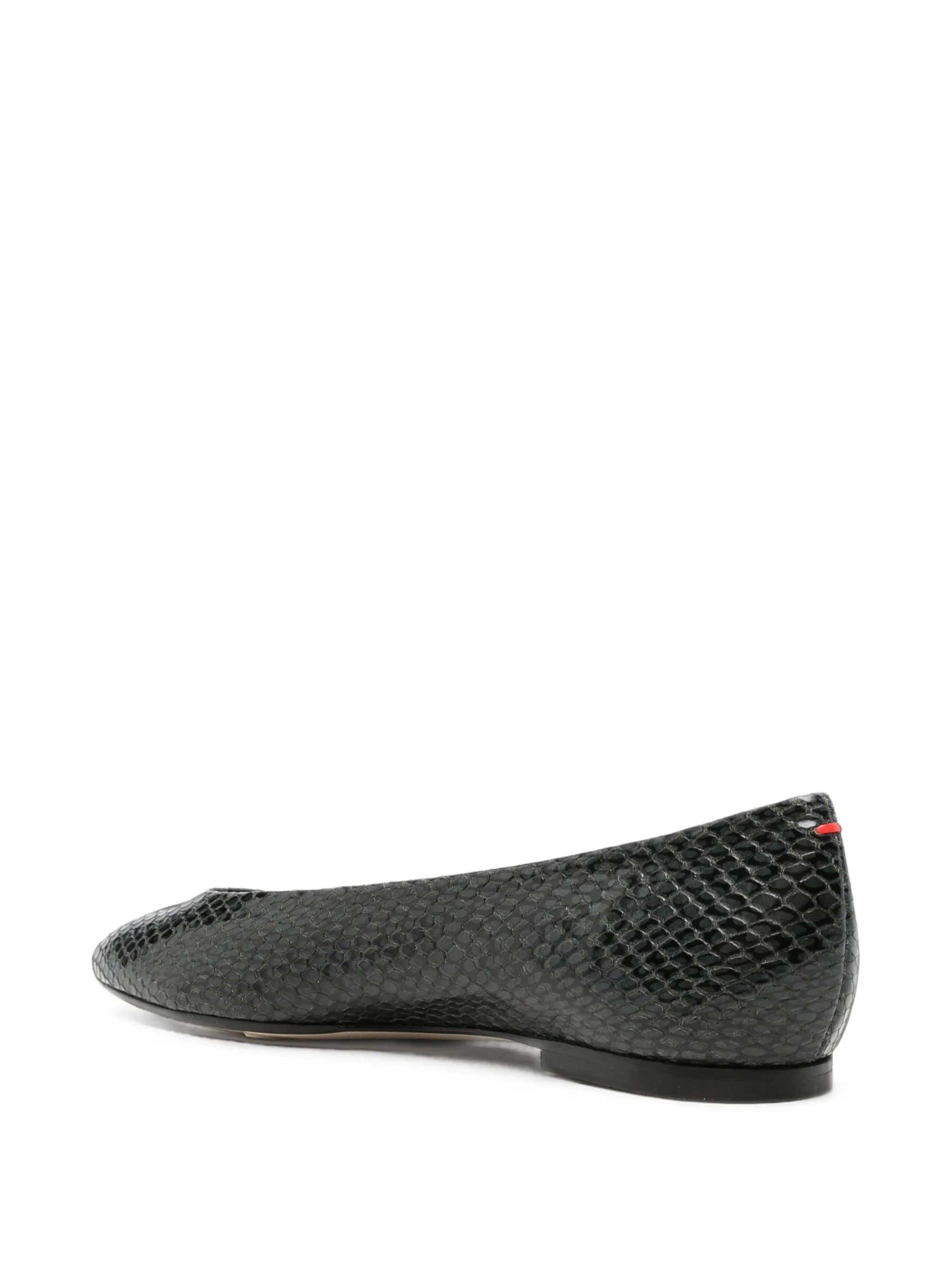 Ellie mini snake print calf leather moss