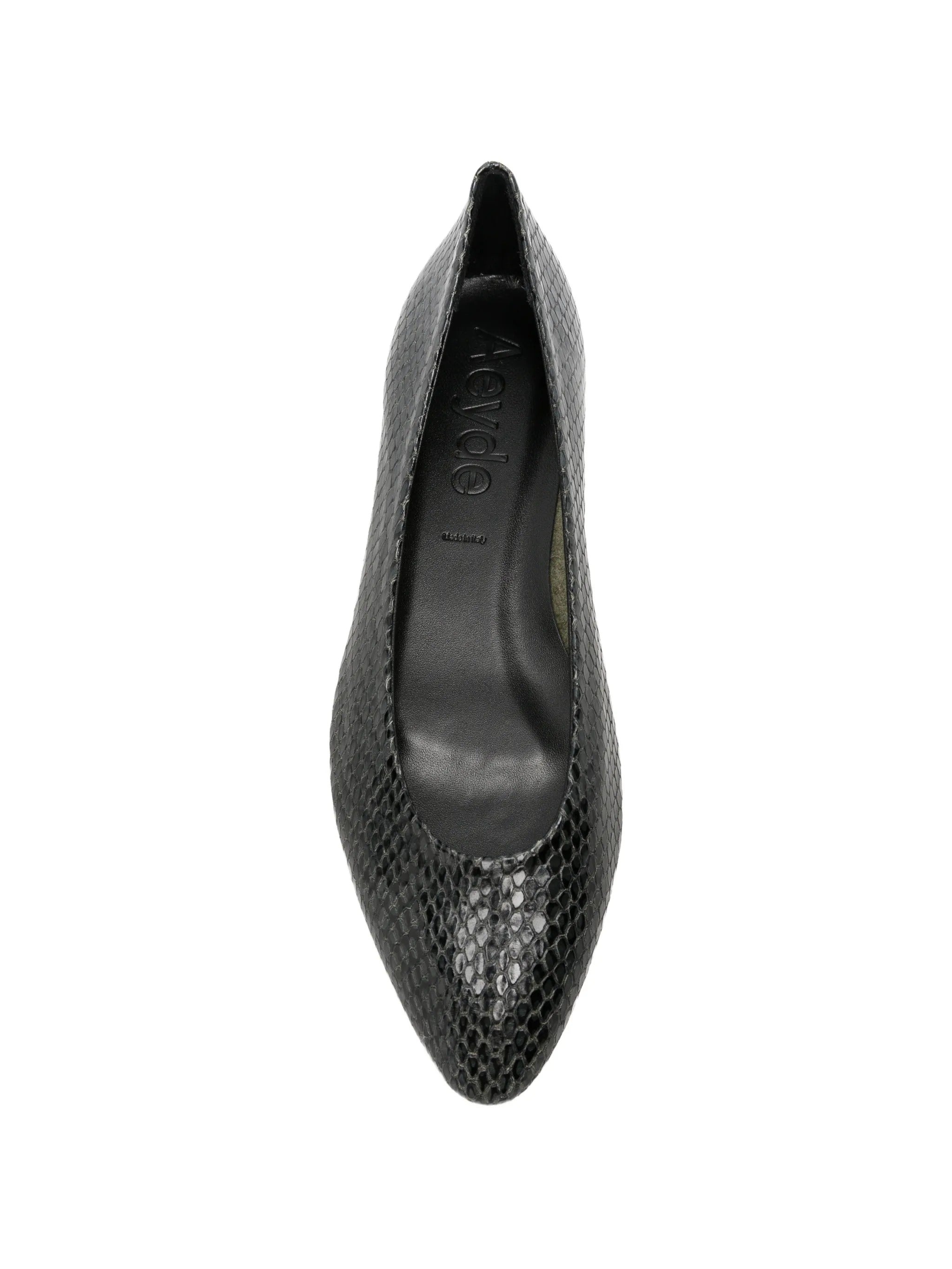 Ellie mini snake print calf leather moss