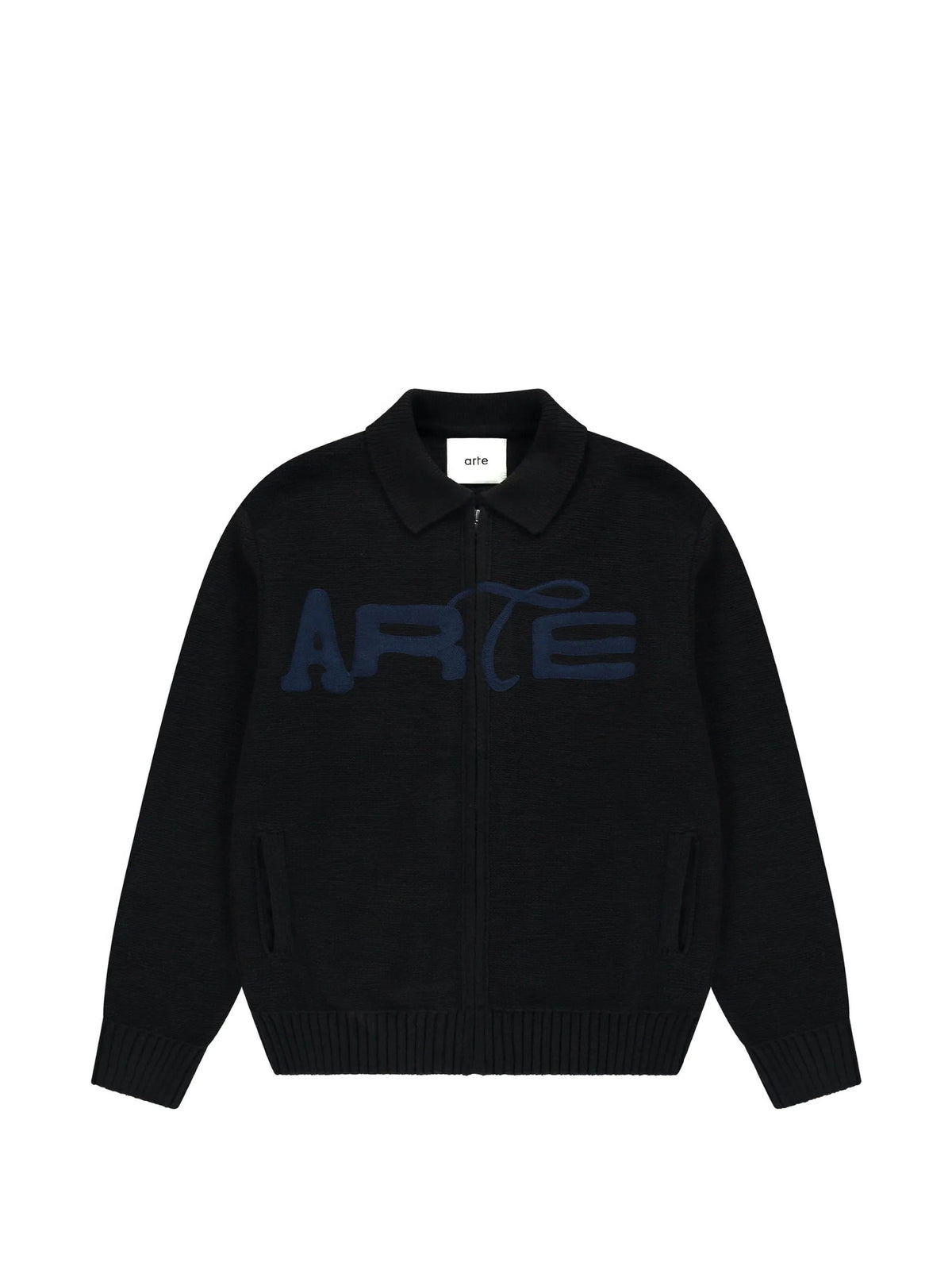 Stencil zip cardigan