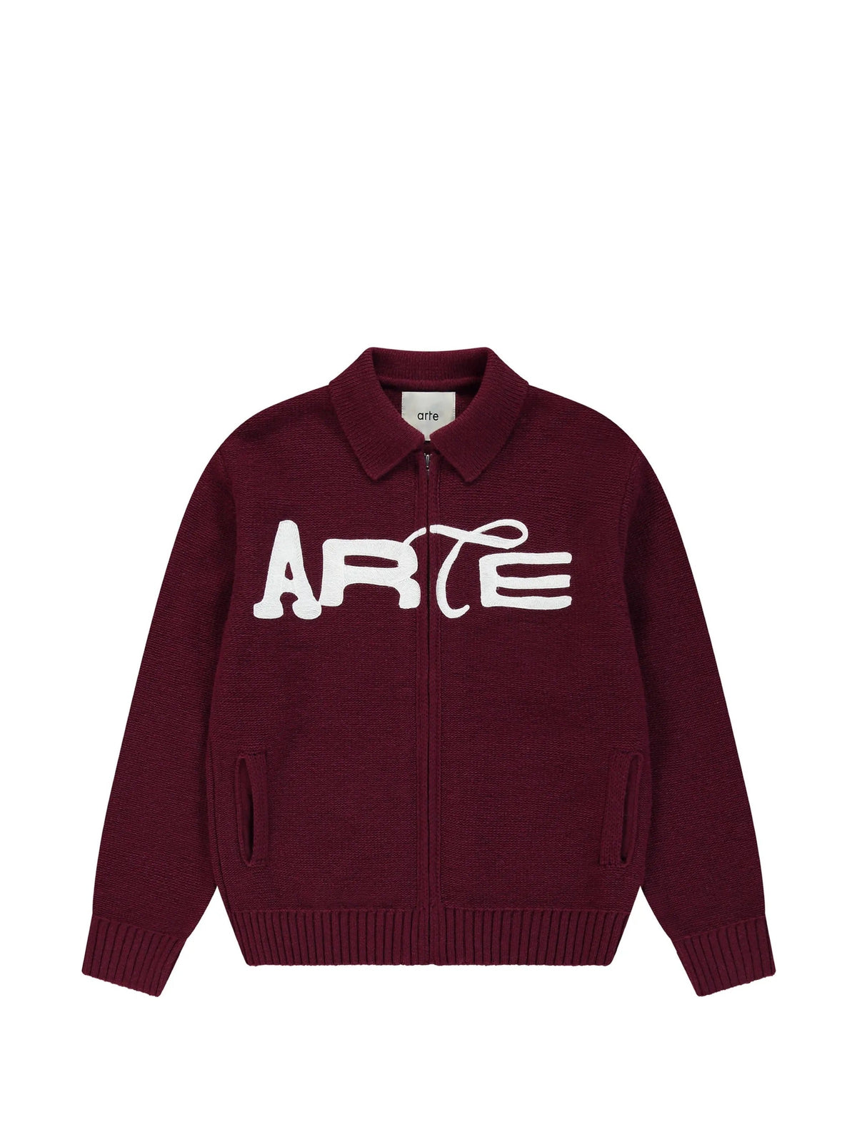 Stencil zip cardigan