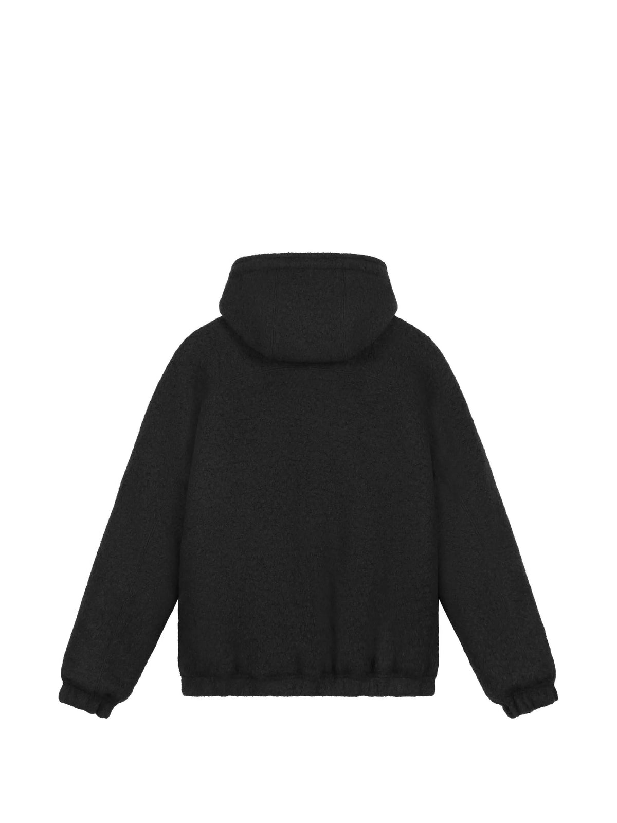 Boiled wool hooded jacket