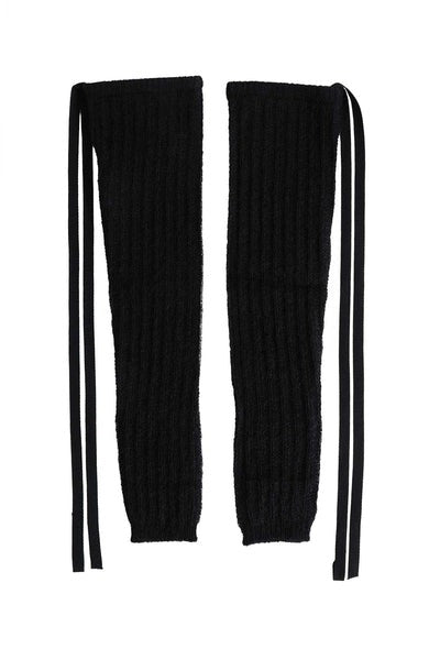 Mea knitted gauntlets (pair) brushed mohair silk k