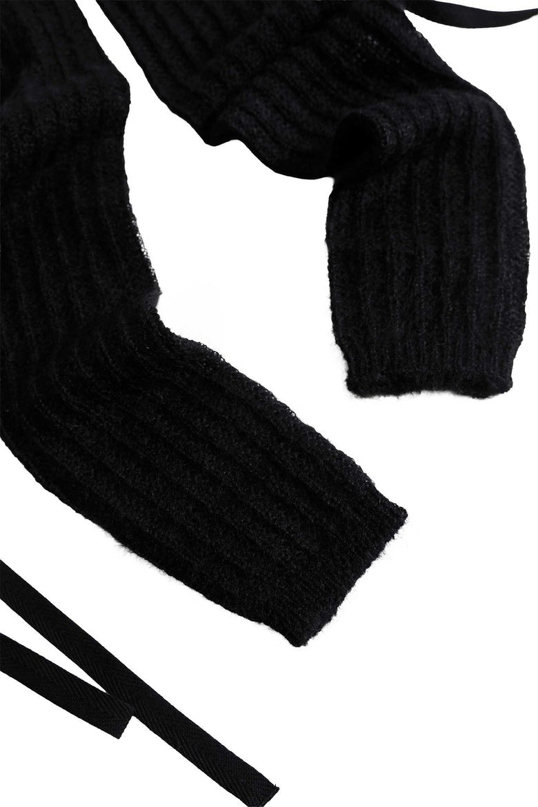Mea knitted gauntlets (pair) brushed mohair silk k