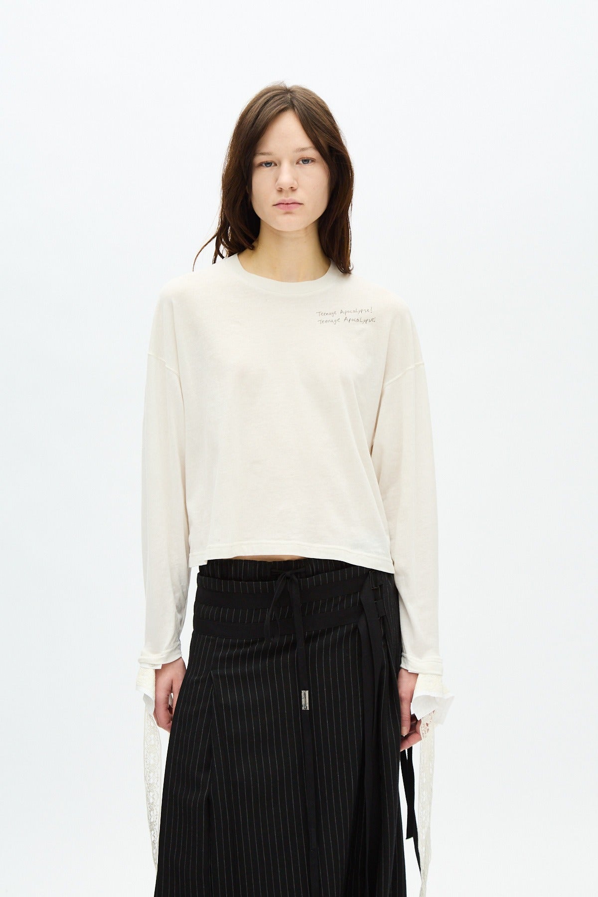 Nikki relax fit boxy t-shirt with "teenage apocaly