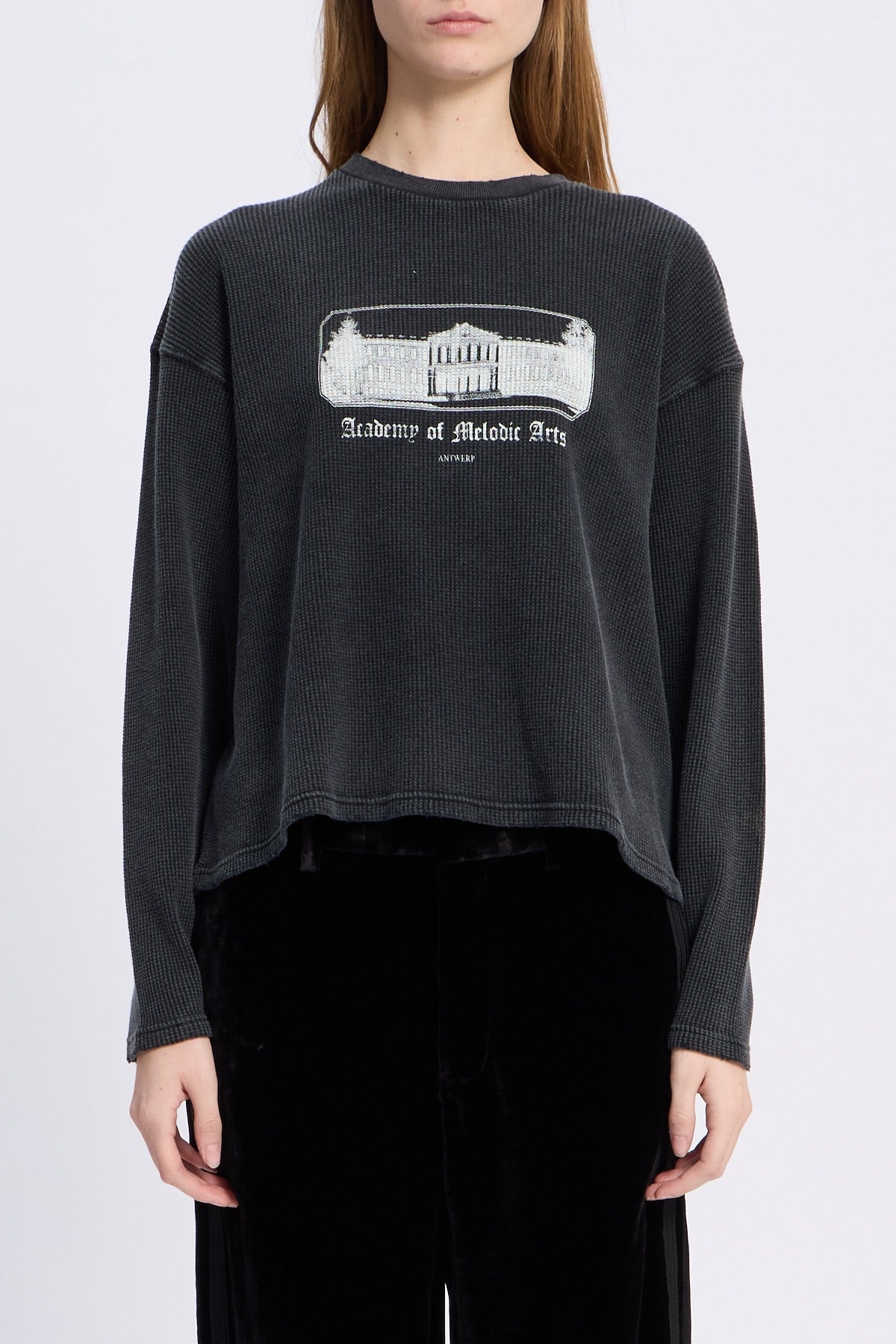 Nkita relax fit long sleeve boxy t-shirt with "aca