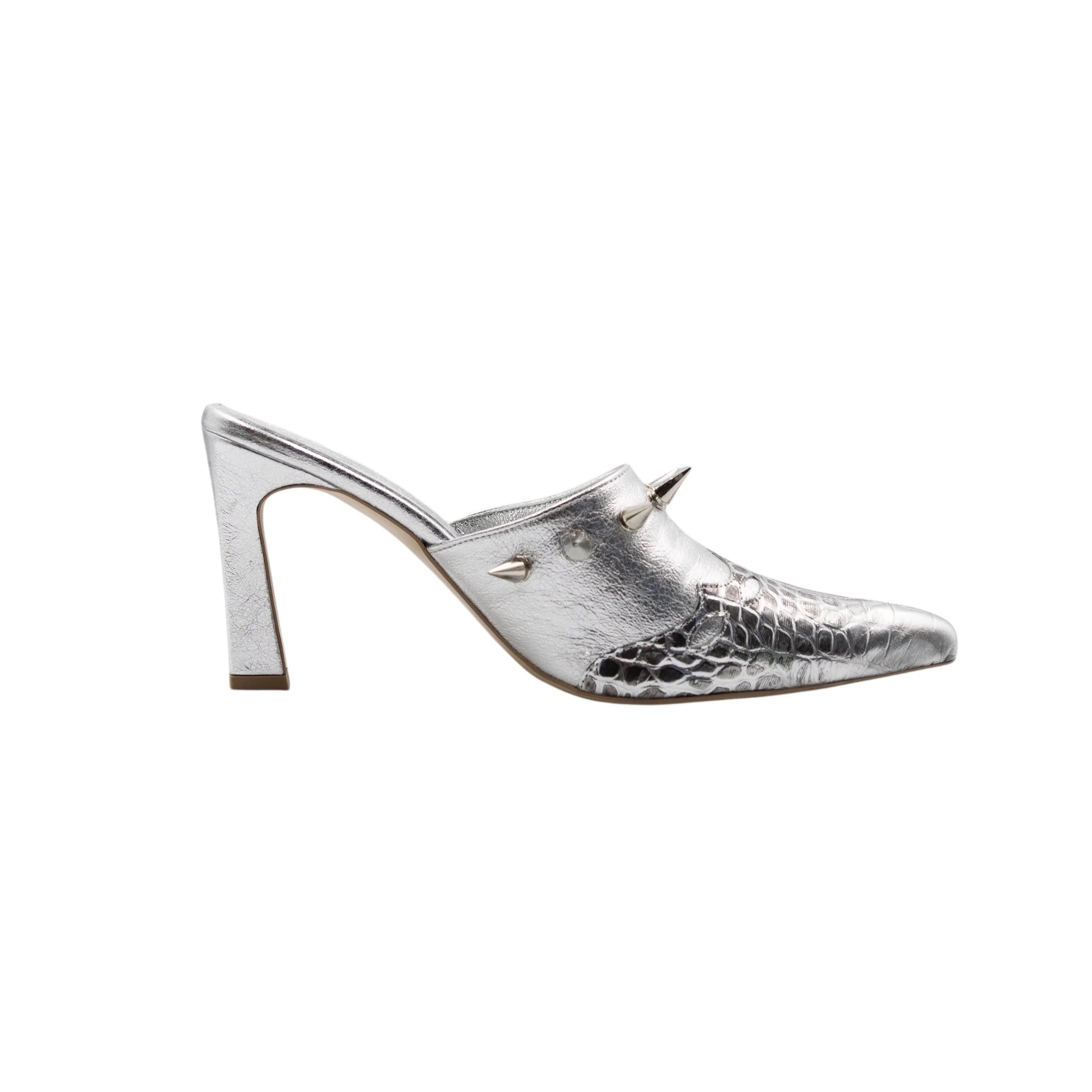 Cowgirl mules in chrome