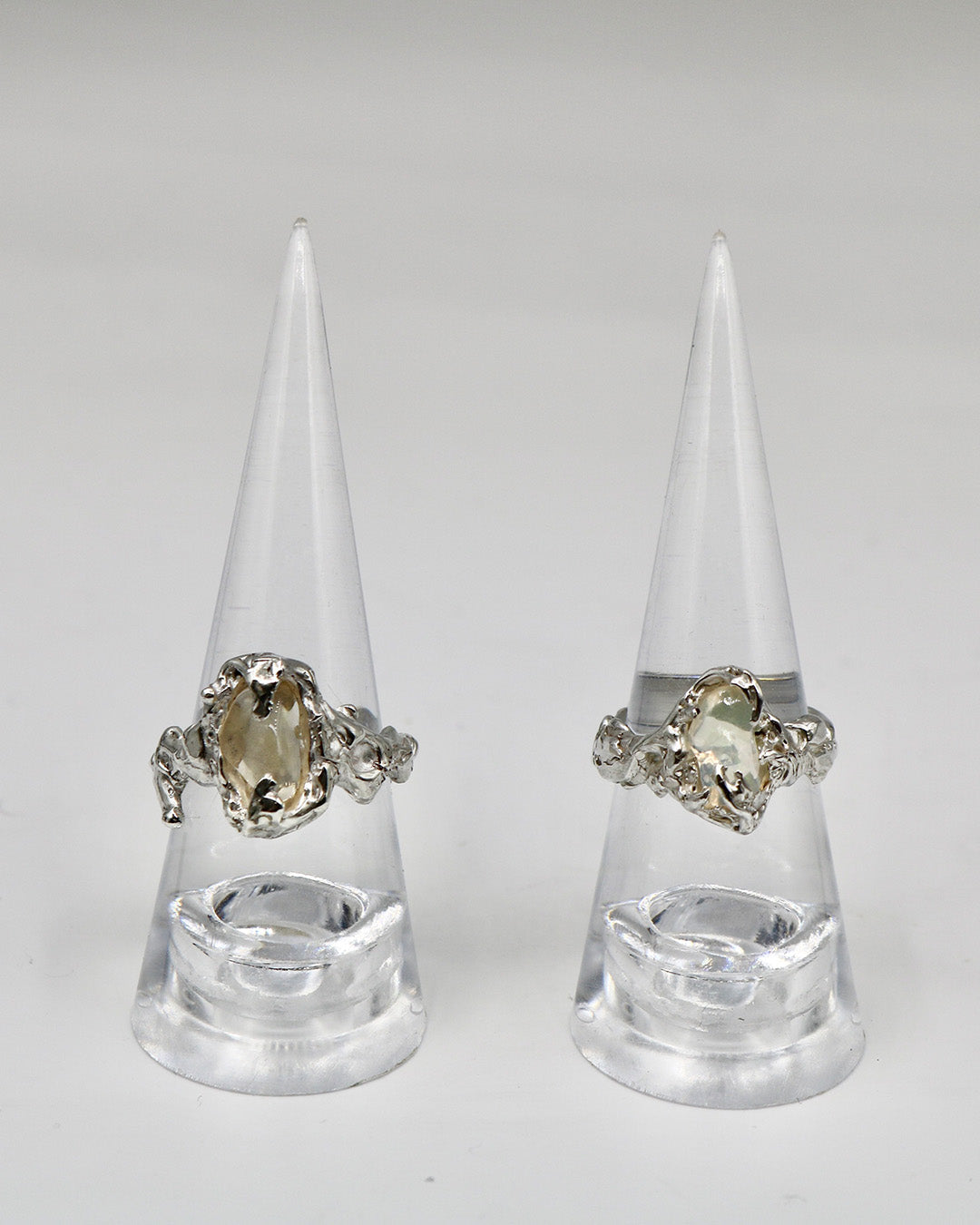 Ignite ring - mexican opal - clear/silver