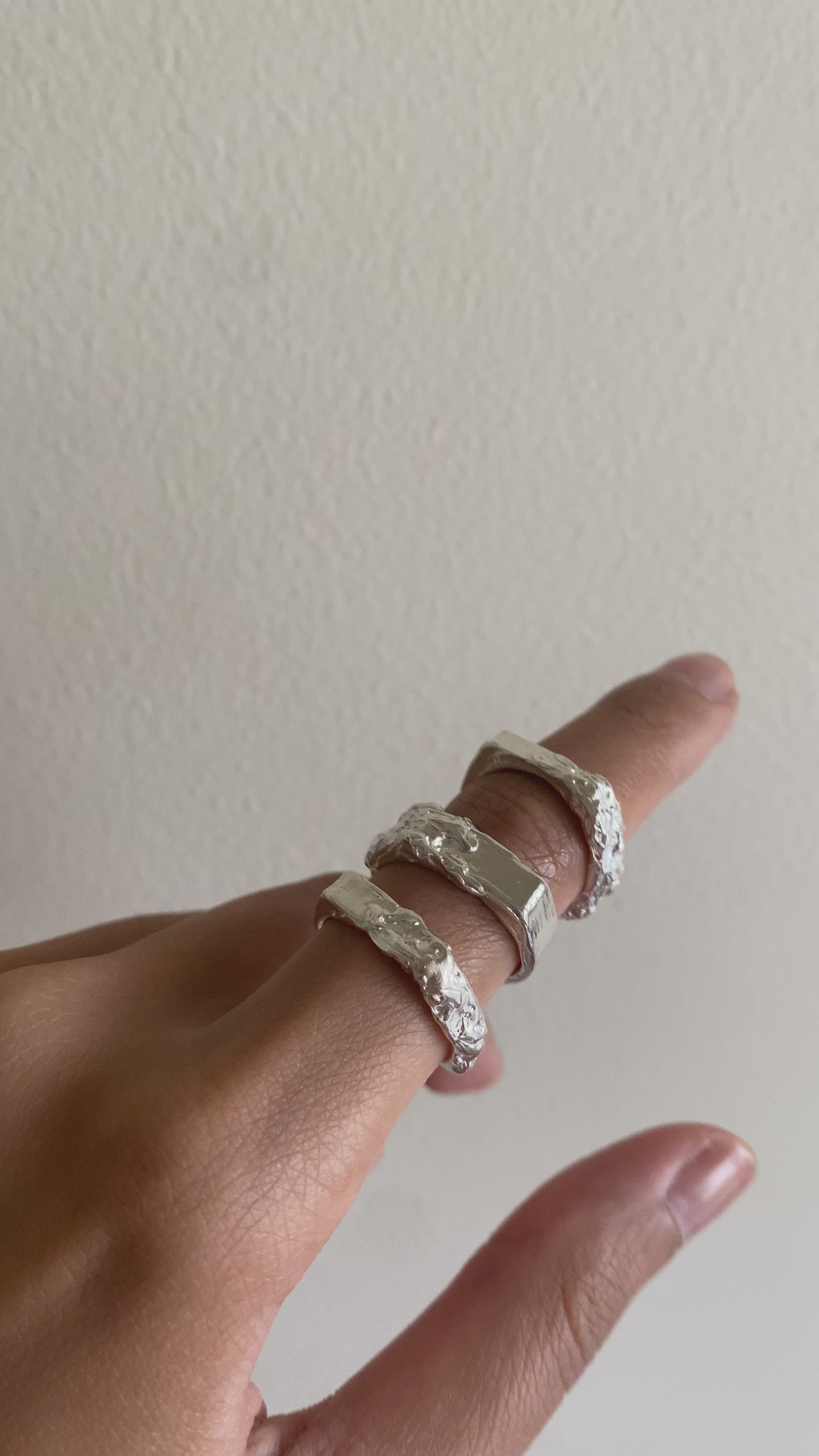 Melting away ring - silver