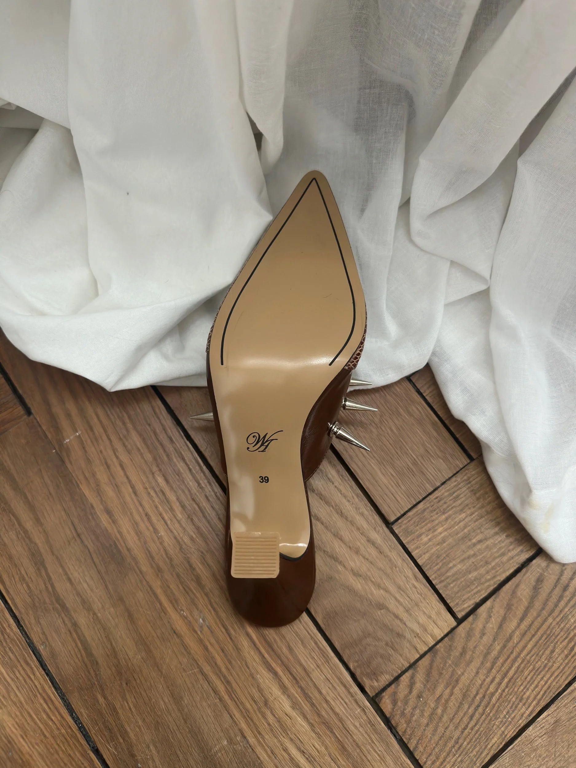 Pre made cowgirl mules bourbon new heel