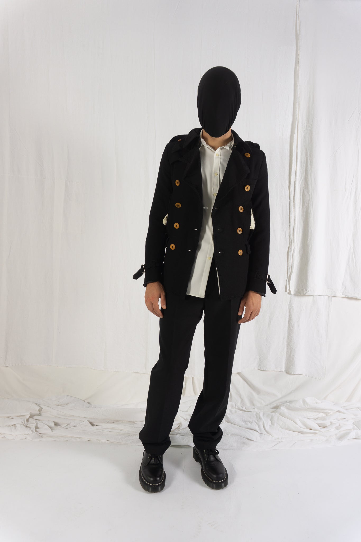 Comme des garçons homme plus s/s 2012 destroyed pockets jacket