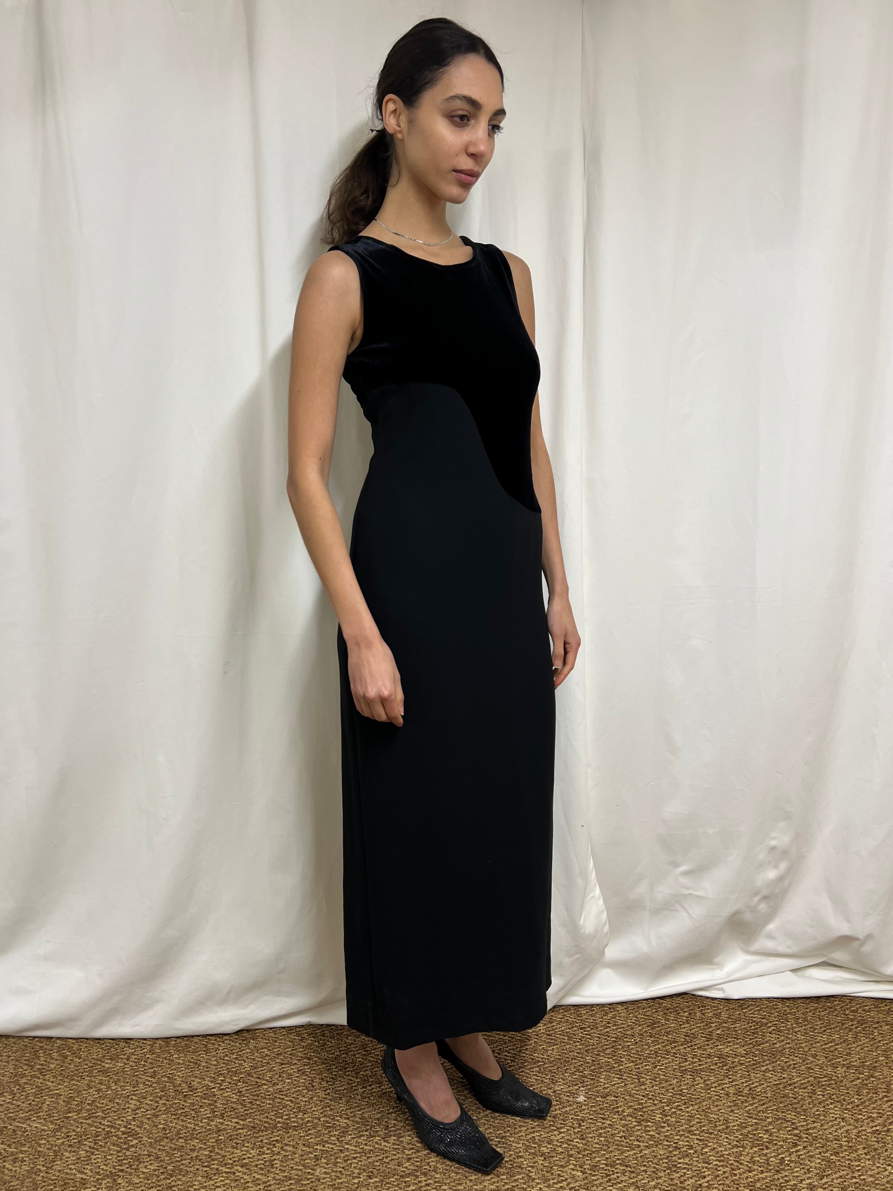 Velvet evening dress