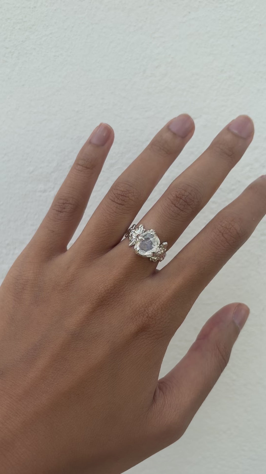 Ignite ring - mexican opal - clear/silver