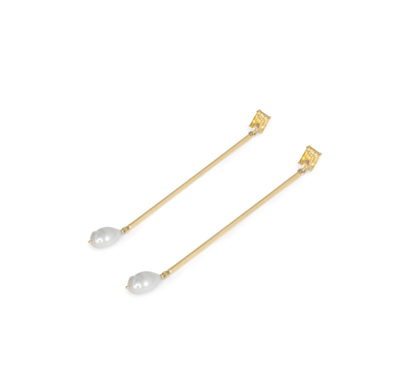 Lemon quartz bar & pearl